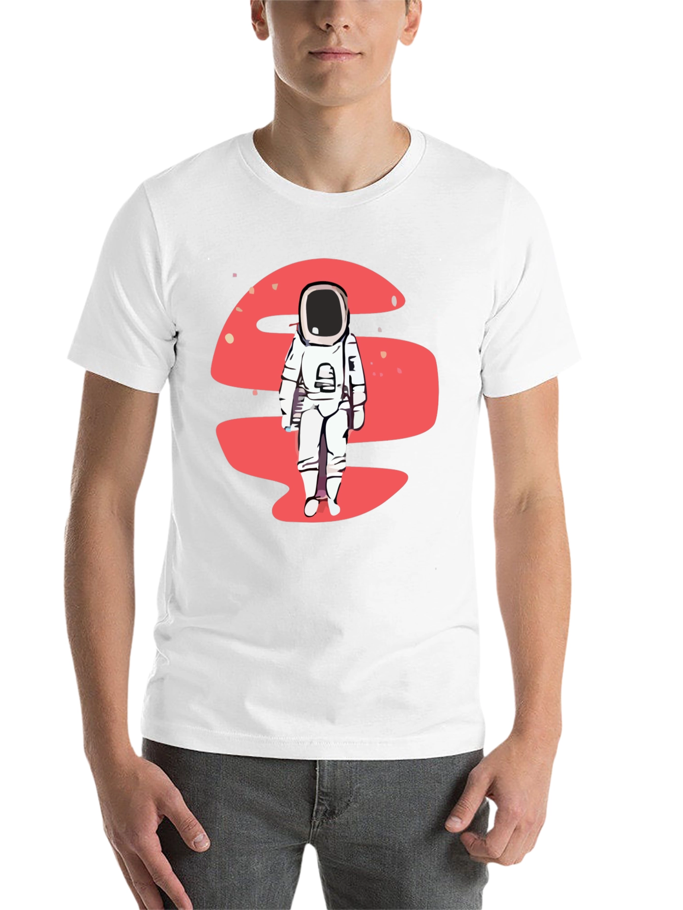 Black Astronaut Graphic Tee - Black Crew Neck view 14