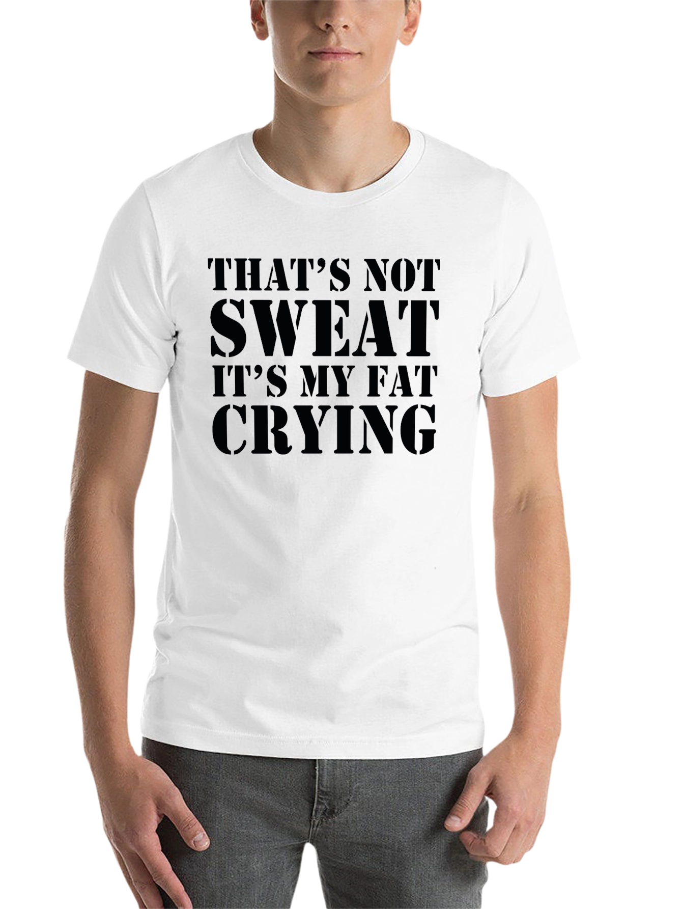 Black Funny "That's Not Sweat" Graphic Tee view 14