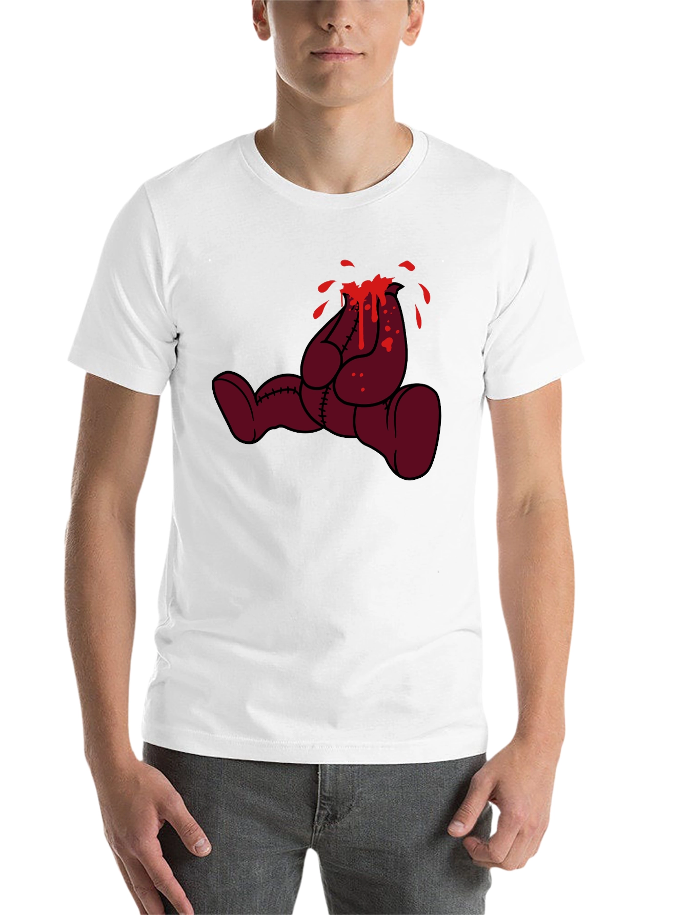 Black Bleeding Bear Graphic Tee - Black view 14