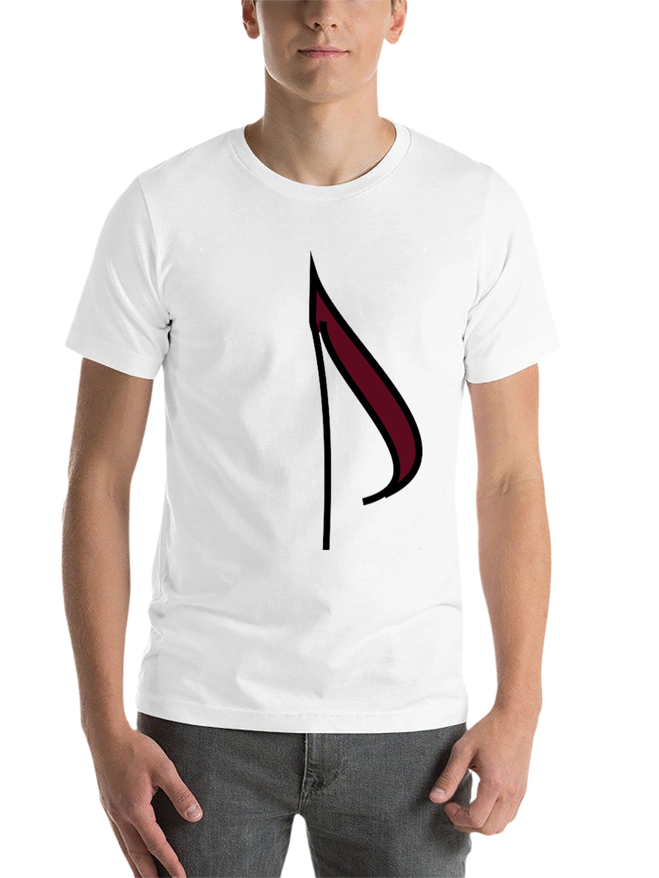 Black Abstract Design Black T-Shirt view 14