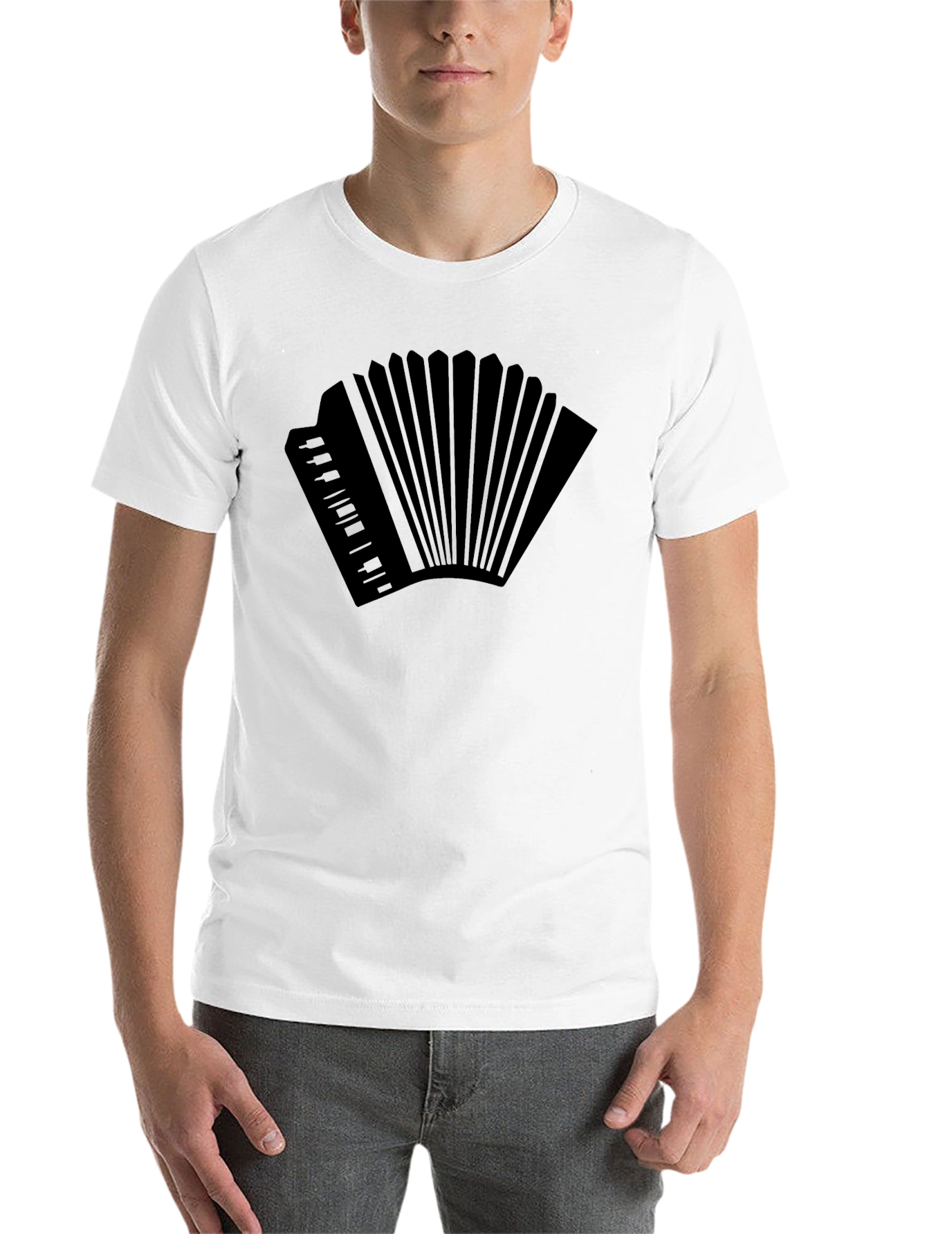 Black Accordion Graphic Tee - Musician's Gift view 14