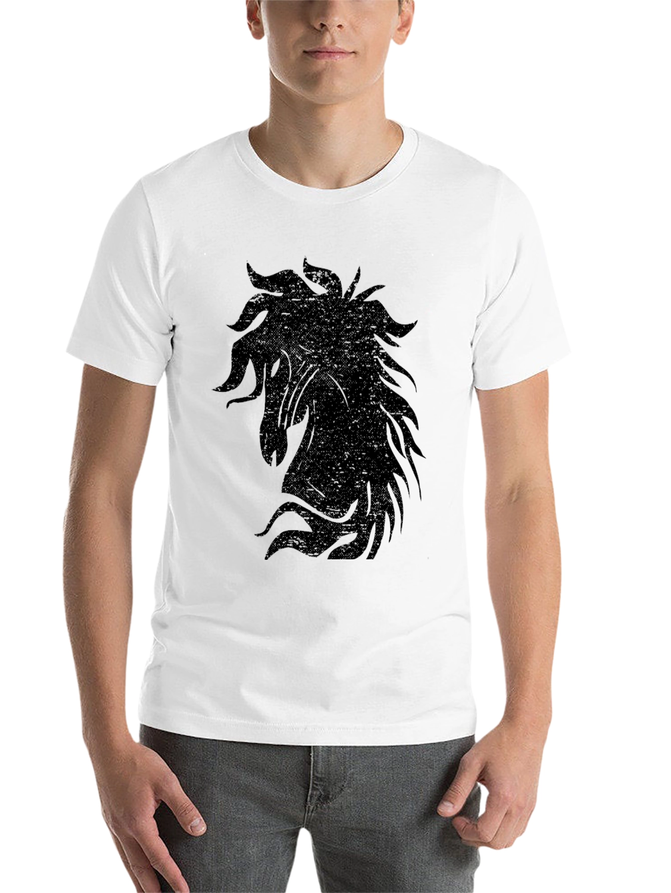 Black Black Horse Graphic Tee - Unisex Soft Cotton view 14