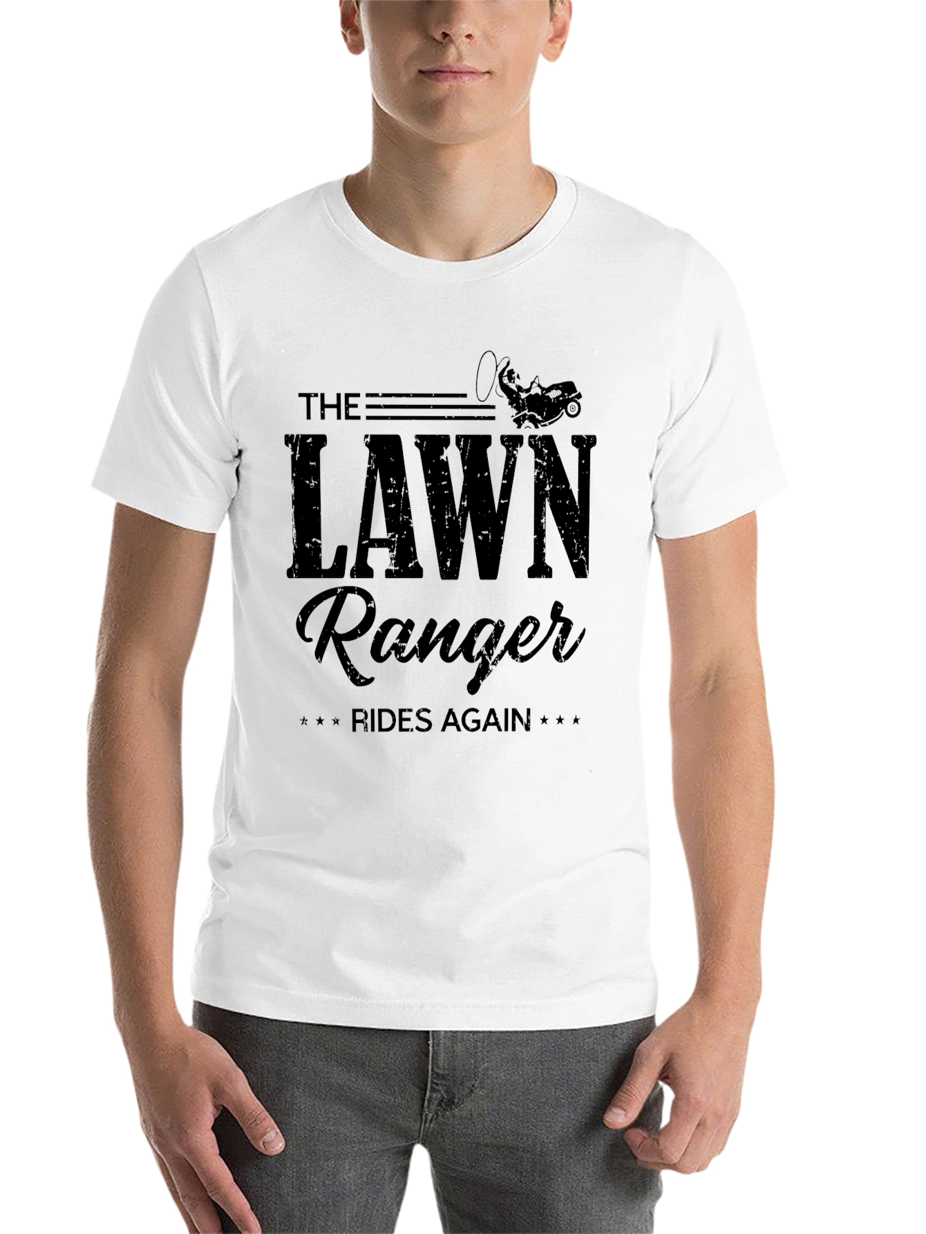 Black The Lawn Ranger Rides Again - Graphic T-Shirt view 14