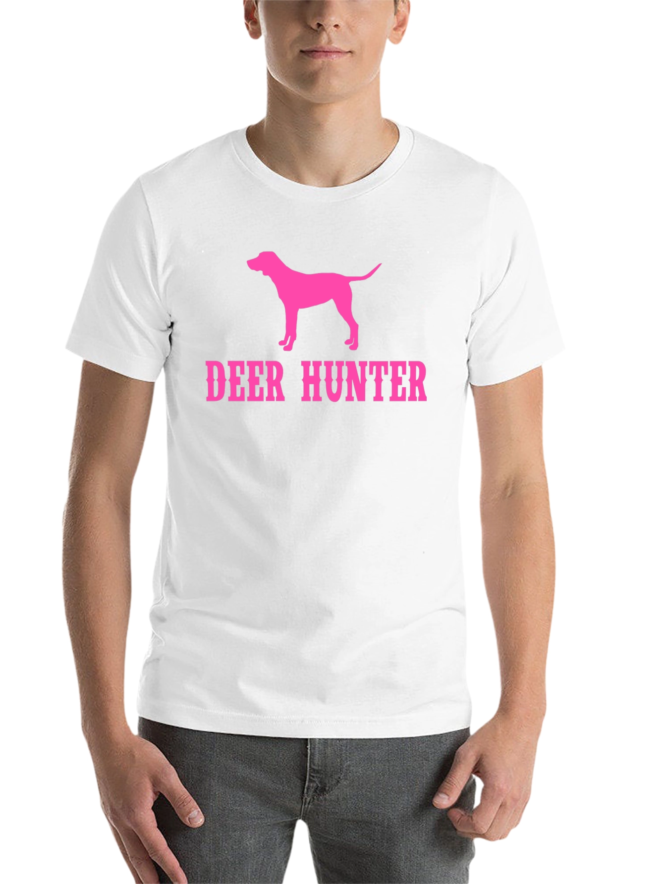 Black Deer Hunter Dog Graphic T-Shirt - Black Tee view 14