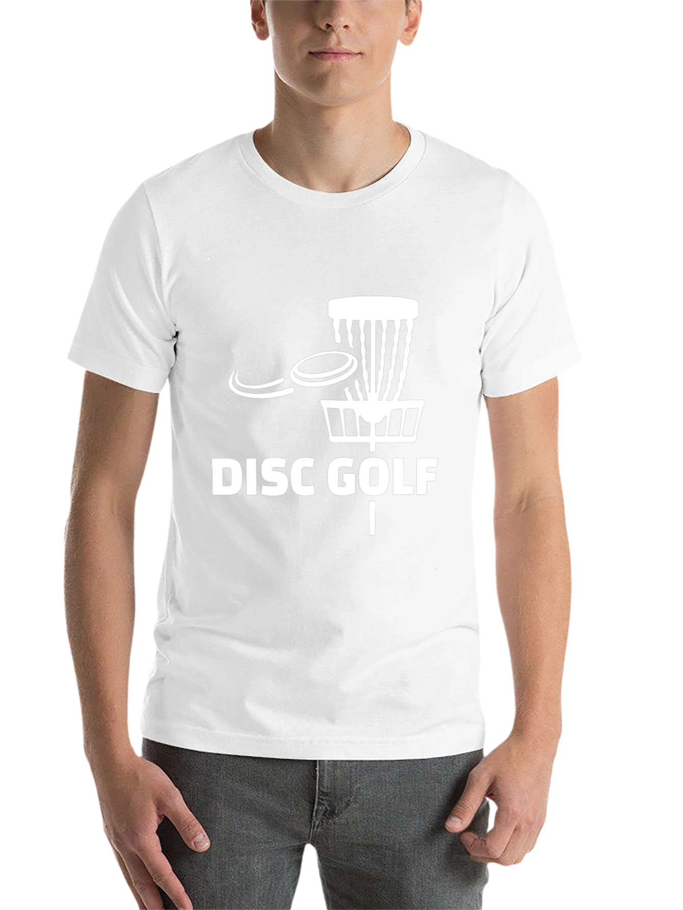 Black Disc Golf T-Shirt - Black Cotton Blend Tee view 14