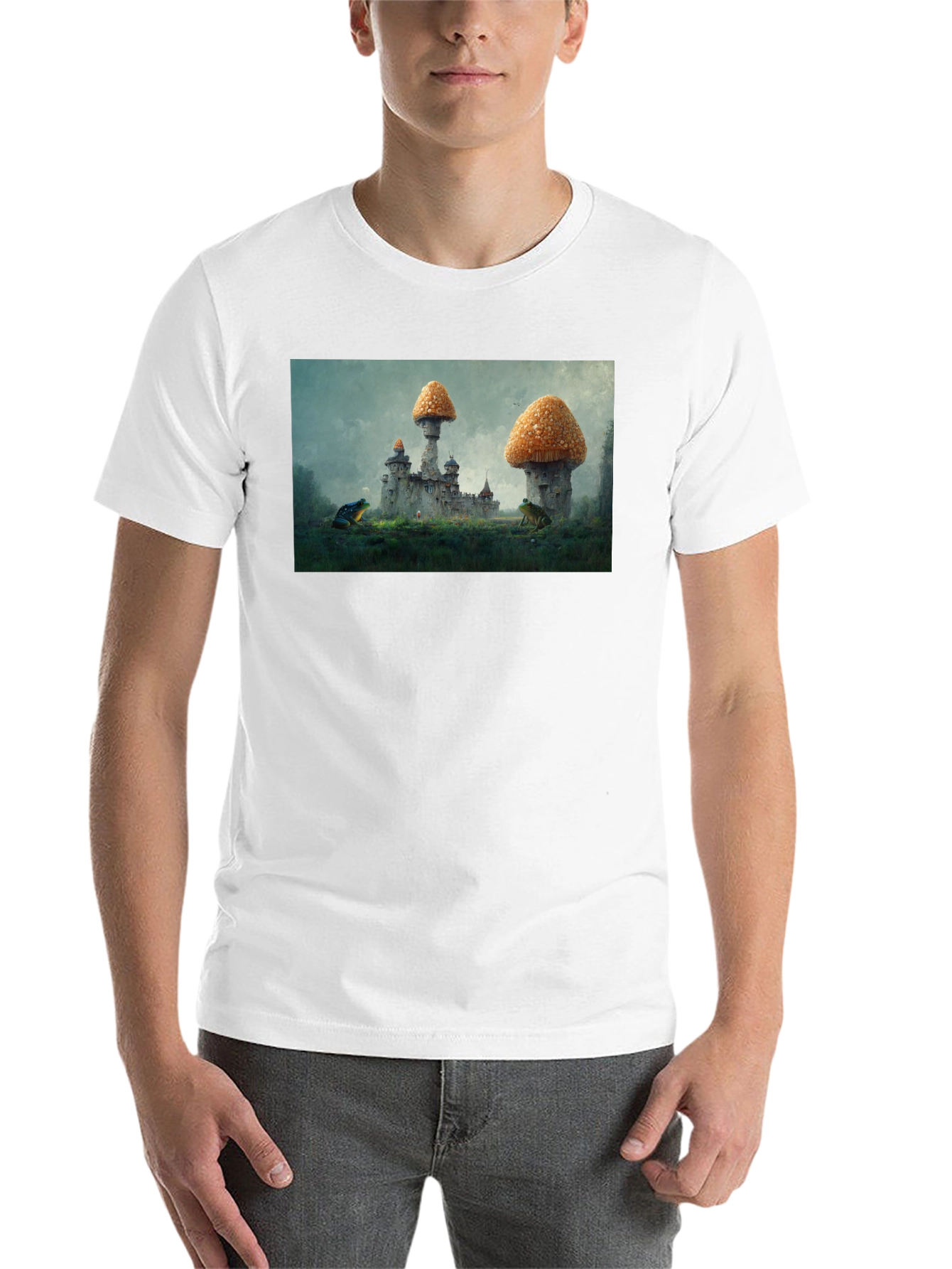 Black Mushroom Castle Black T-Shirt view 14