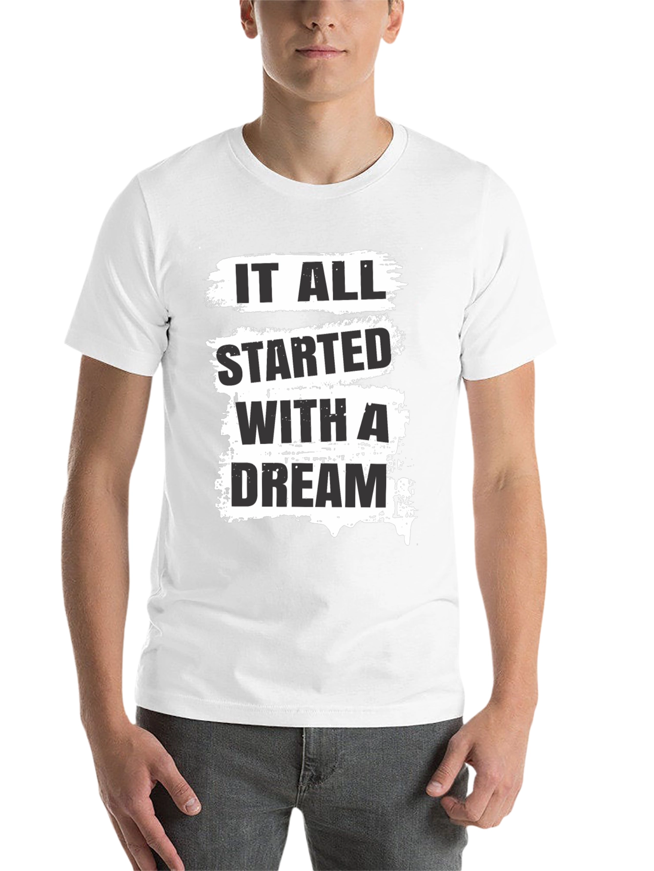 Black Dream Start Men's Black Graphic Tee view 14
