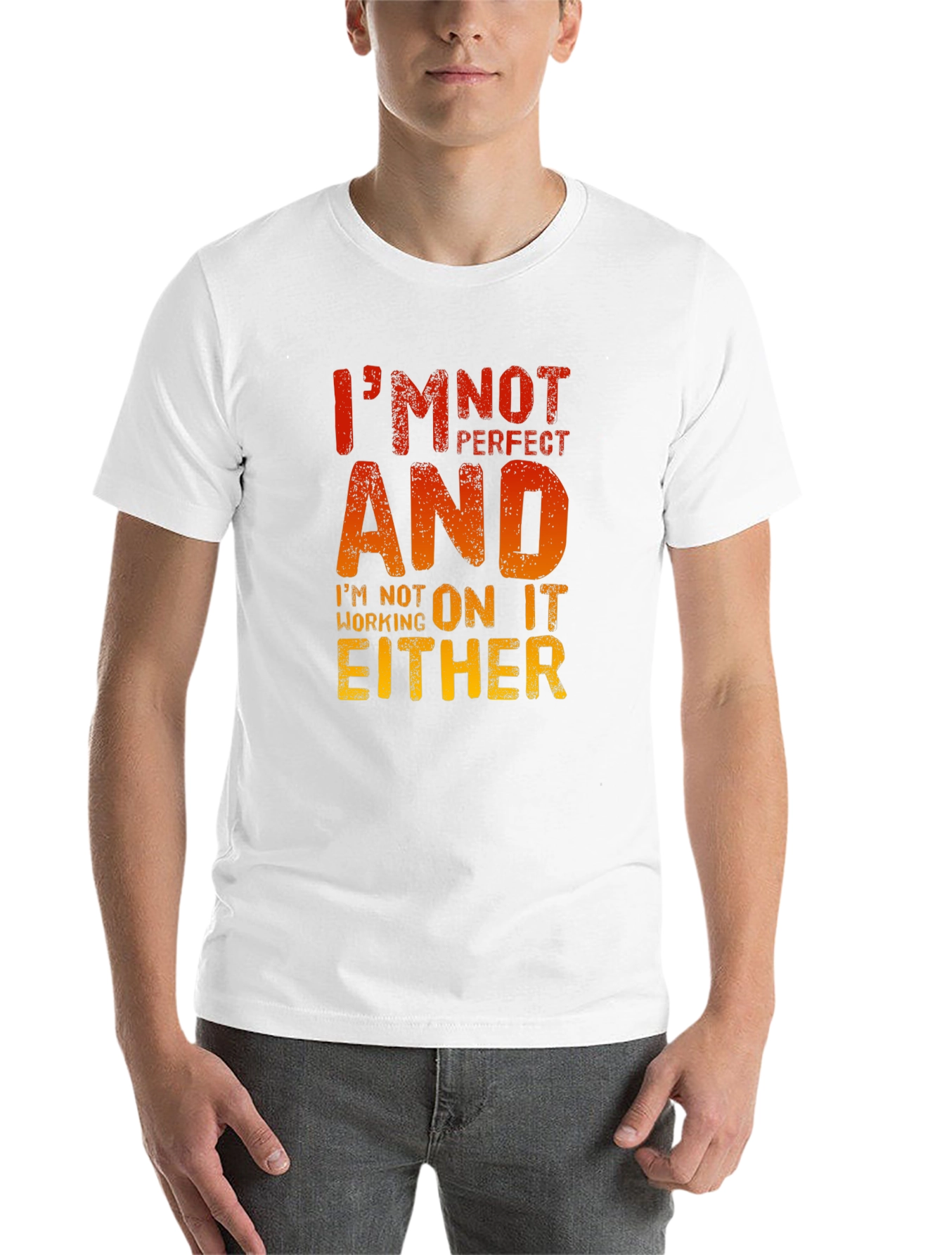 Black I'm Not Perfect T-Shirt - Funny Sarcastic Graphic Tee view 14