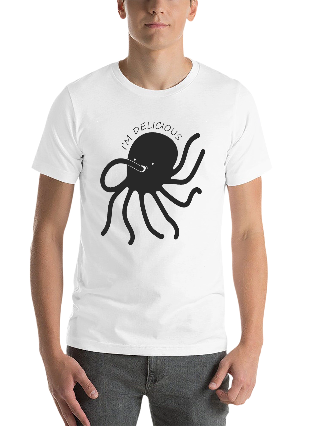 Black I'm Delicious Octopus Graphic T-Shirt view 14