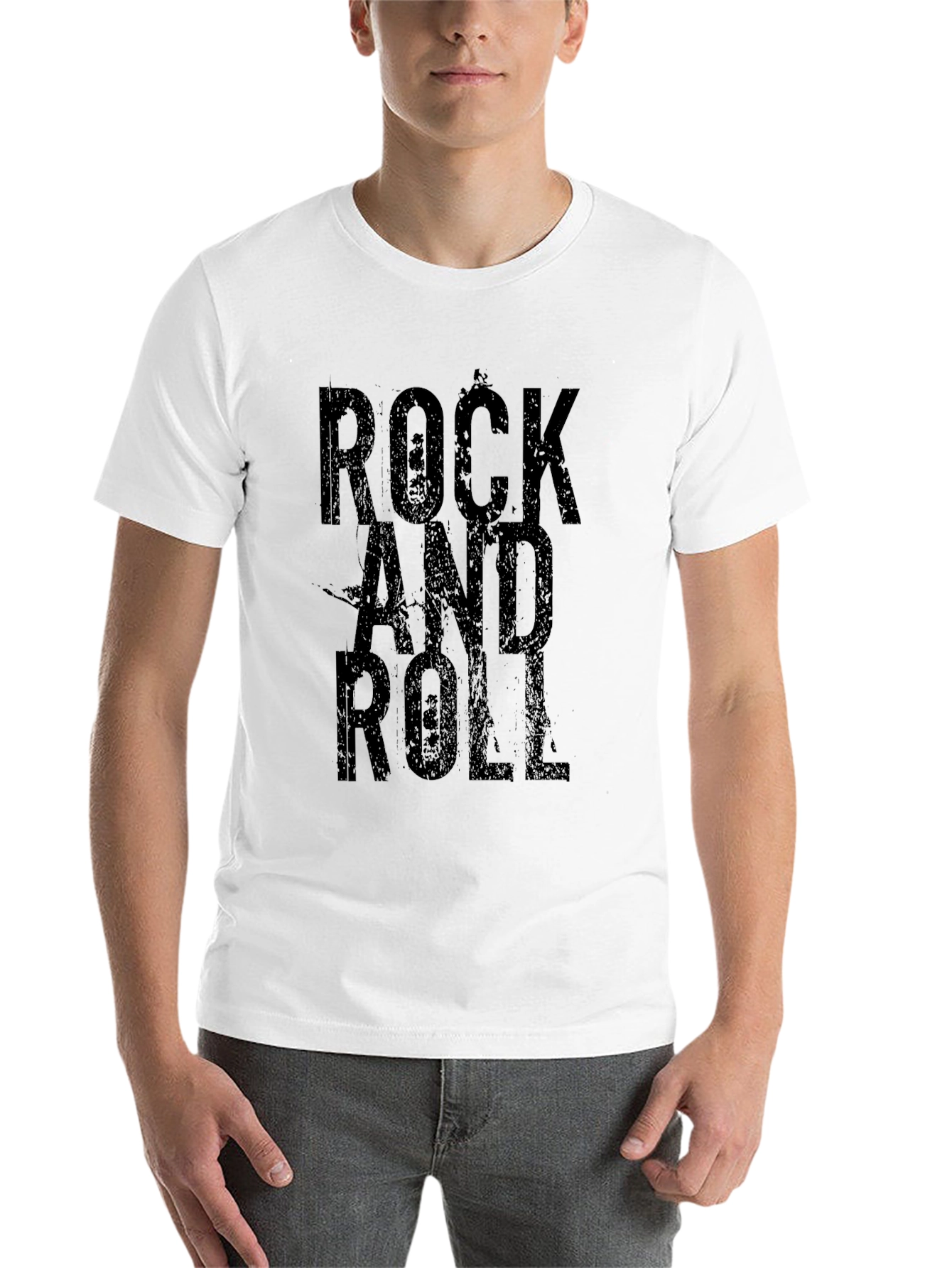 Black Rock and Roll Black Graphic T-Shirt view 14