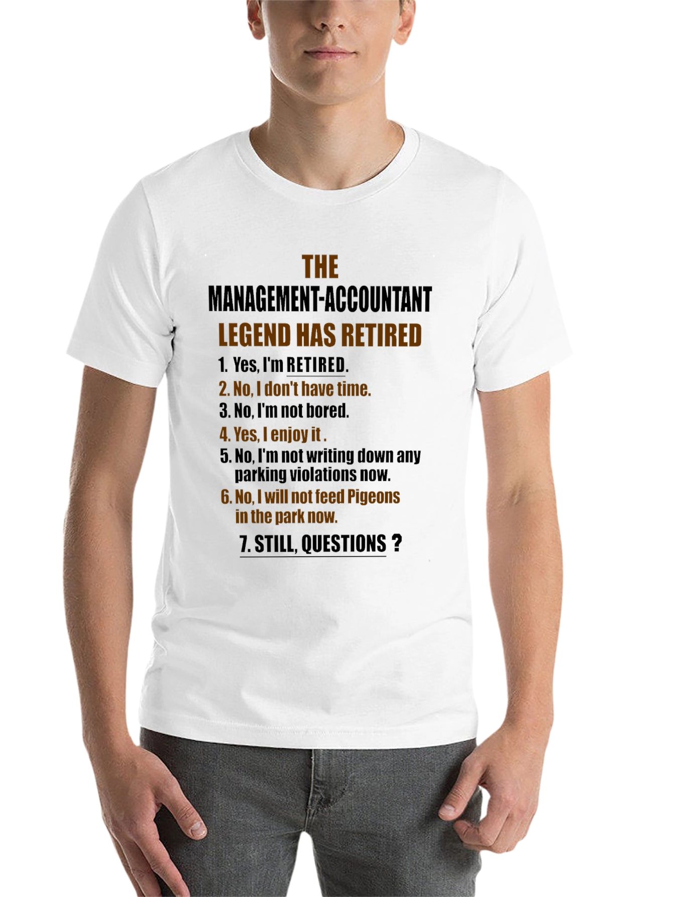 Black Retired Management Accountant T-Shirt view 14