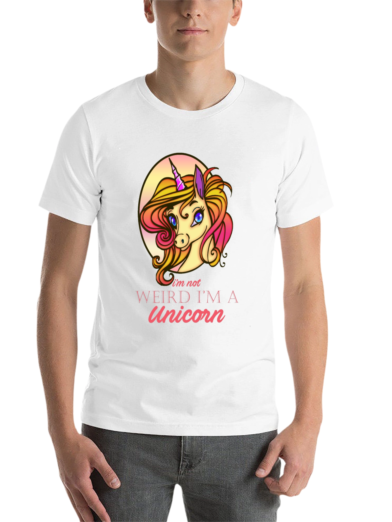 Black Unicorn Graphic T-Shirt - I'm Not Weird! view 14