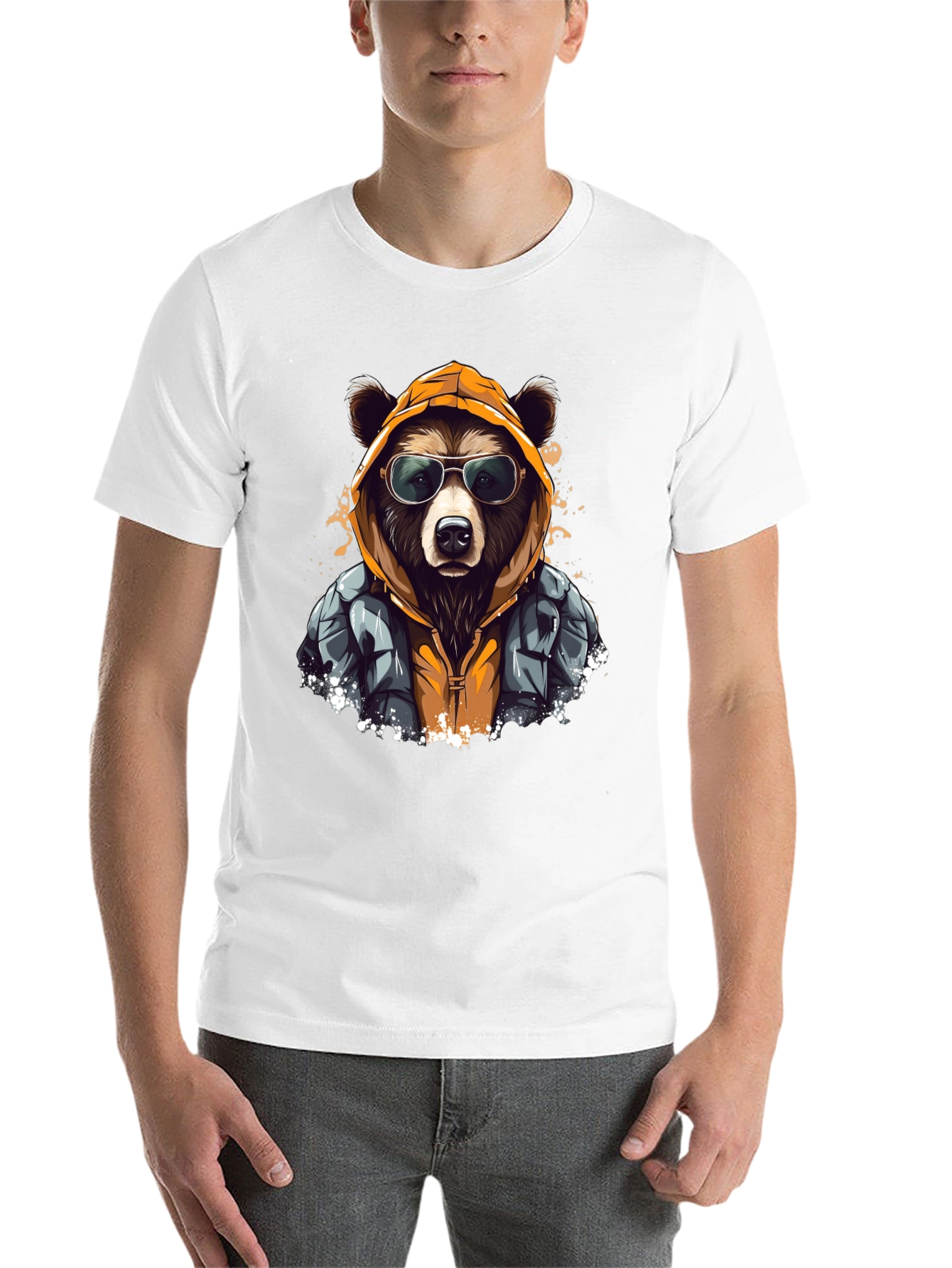 Black Cool Bear Graphic T-Shirt view 14