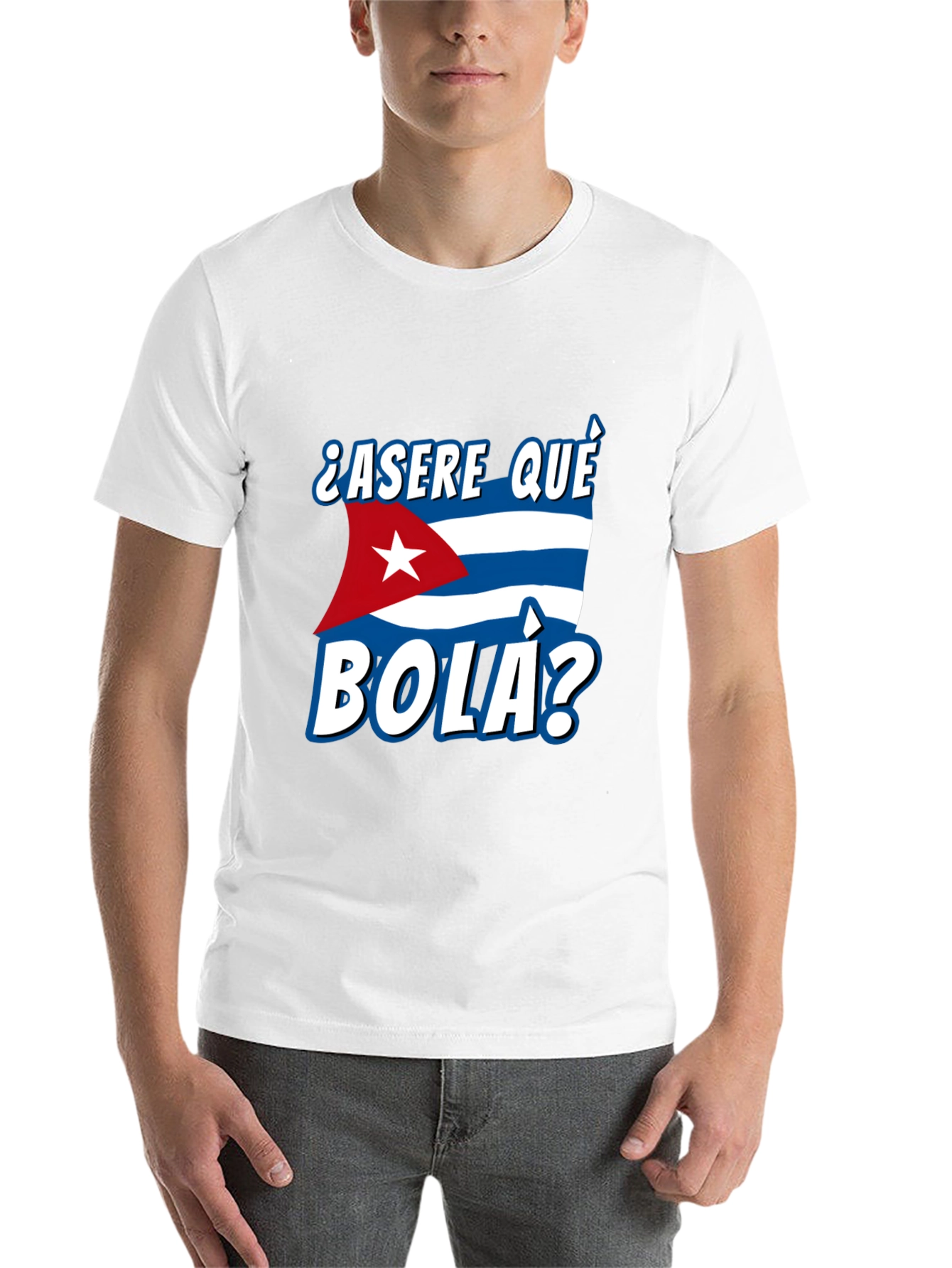 Black Cuba Flag "Asere Que Bola" Graphic T-Shirt view 14