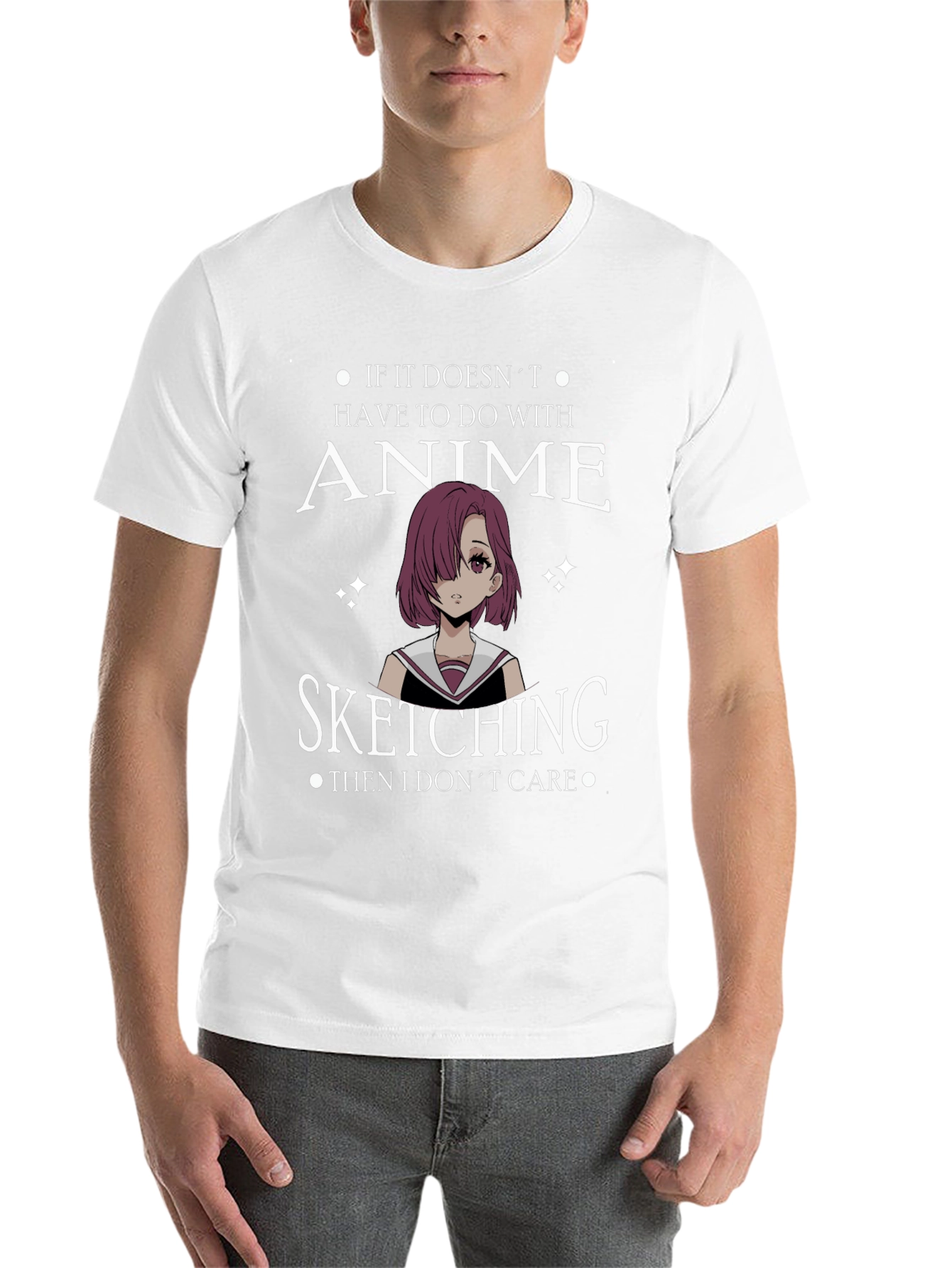 Black Anime Sketching T-Shirt - Otaku Style view 14