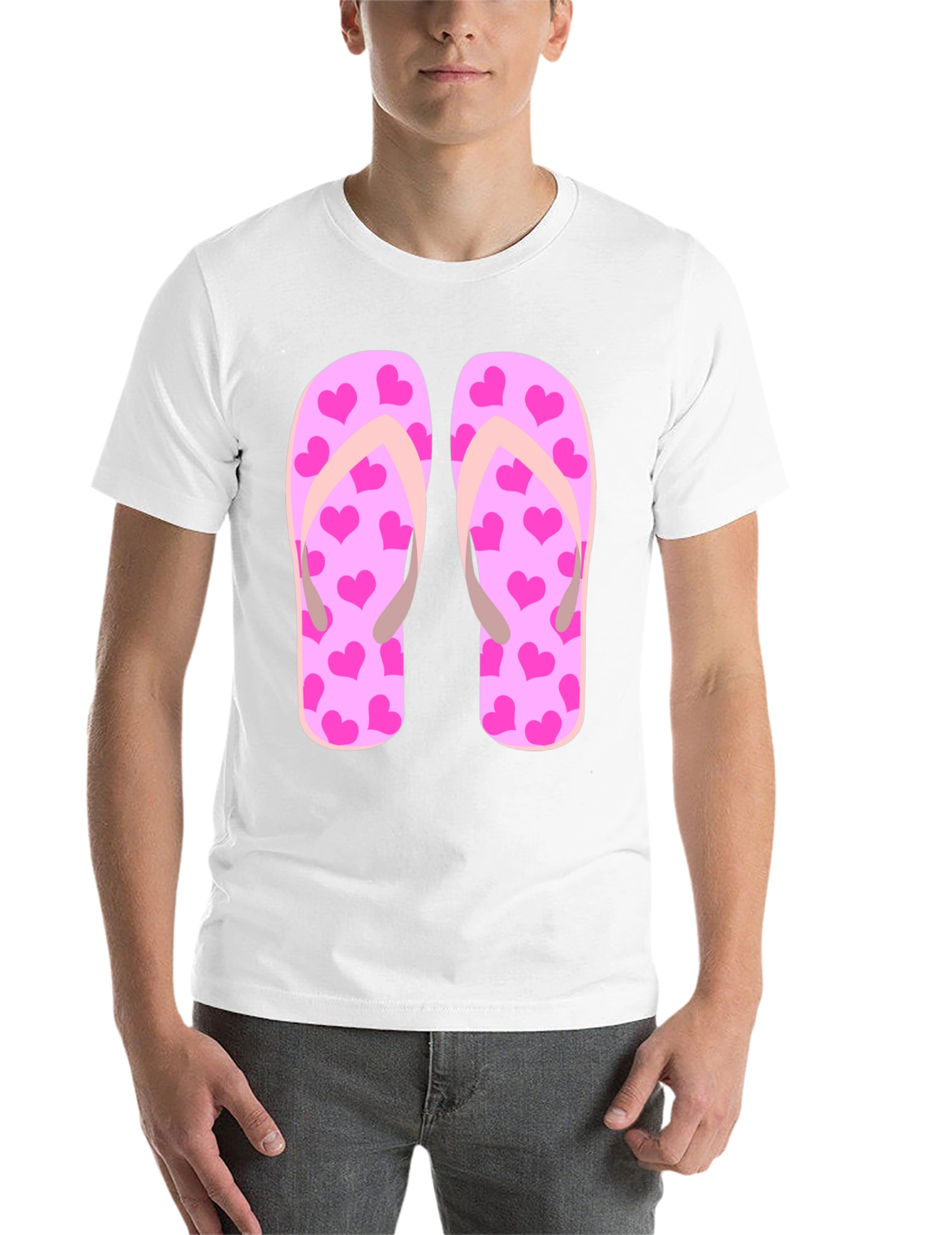 Black Flip Flop Heart Print Tee view 14