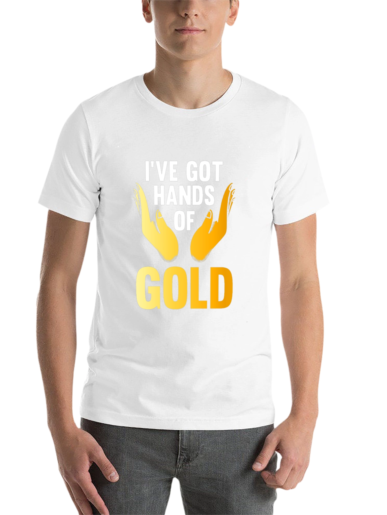 Black I've Got Hands of Gold Graphic T-Shirt view 14