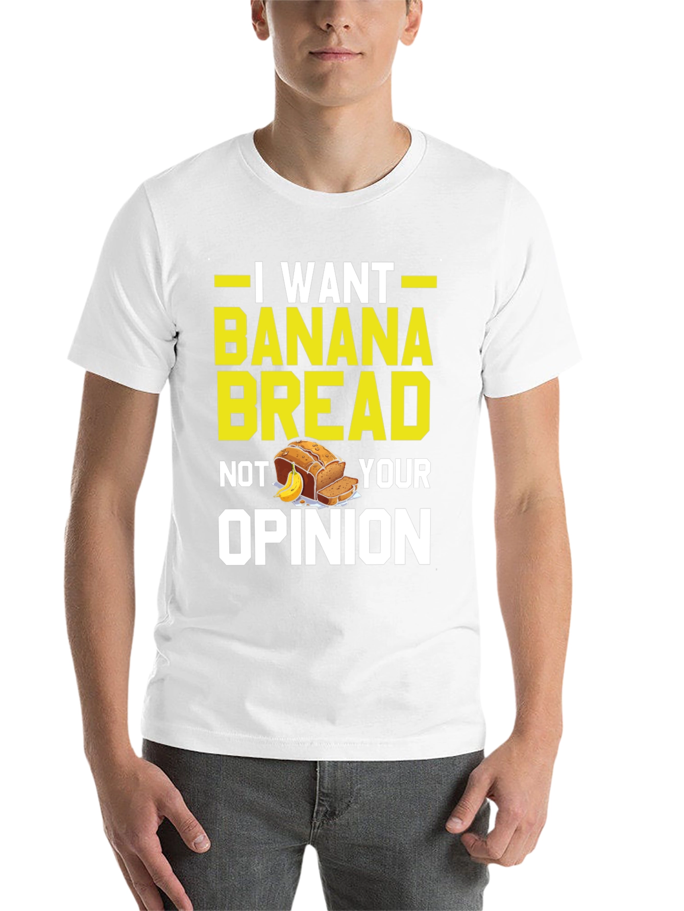Black I Want Banana Bread Funny T-Shirt view 14