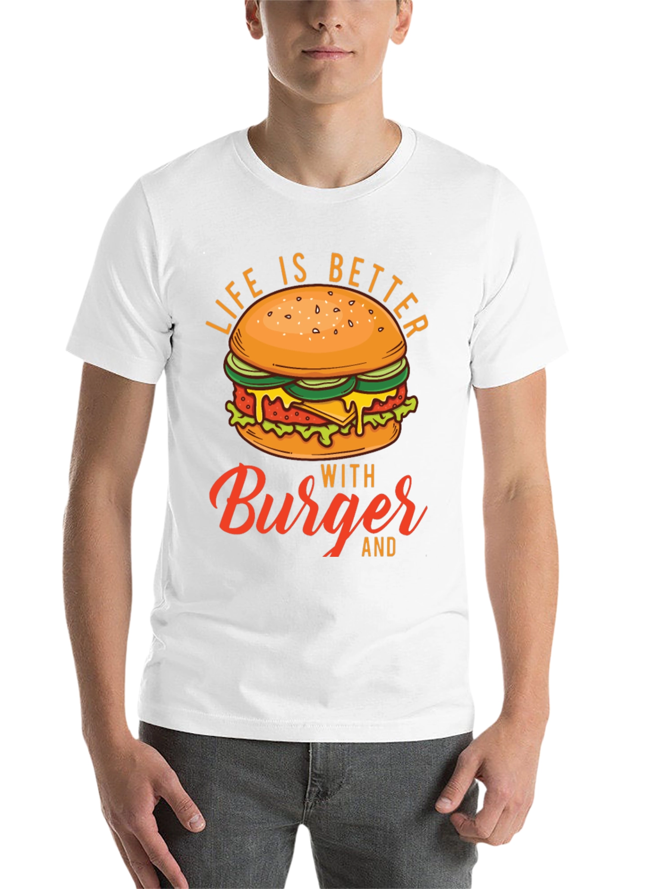 Black Life is Better with Burger Graphic Tee view 14