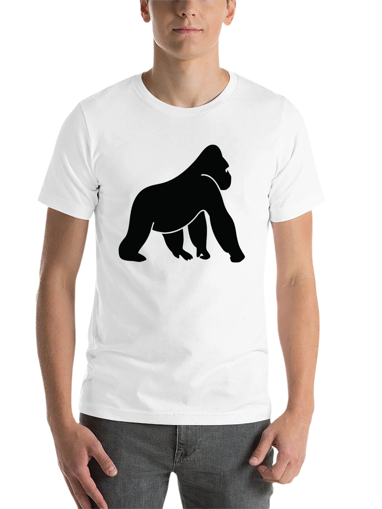 Gorilla Silhouette Black T-Shirt - Classic Fit - 14