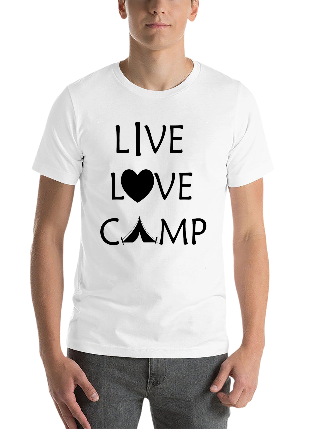 Black Live Love Camp Graphic T-Shirt - Black view 14