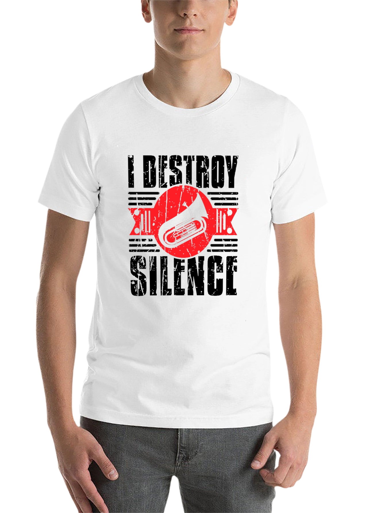 Black I Destroy Silence T-Shirt - Musician Tee view 14