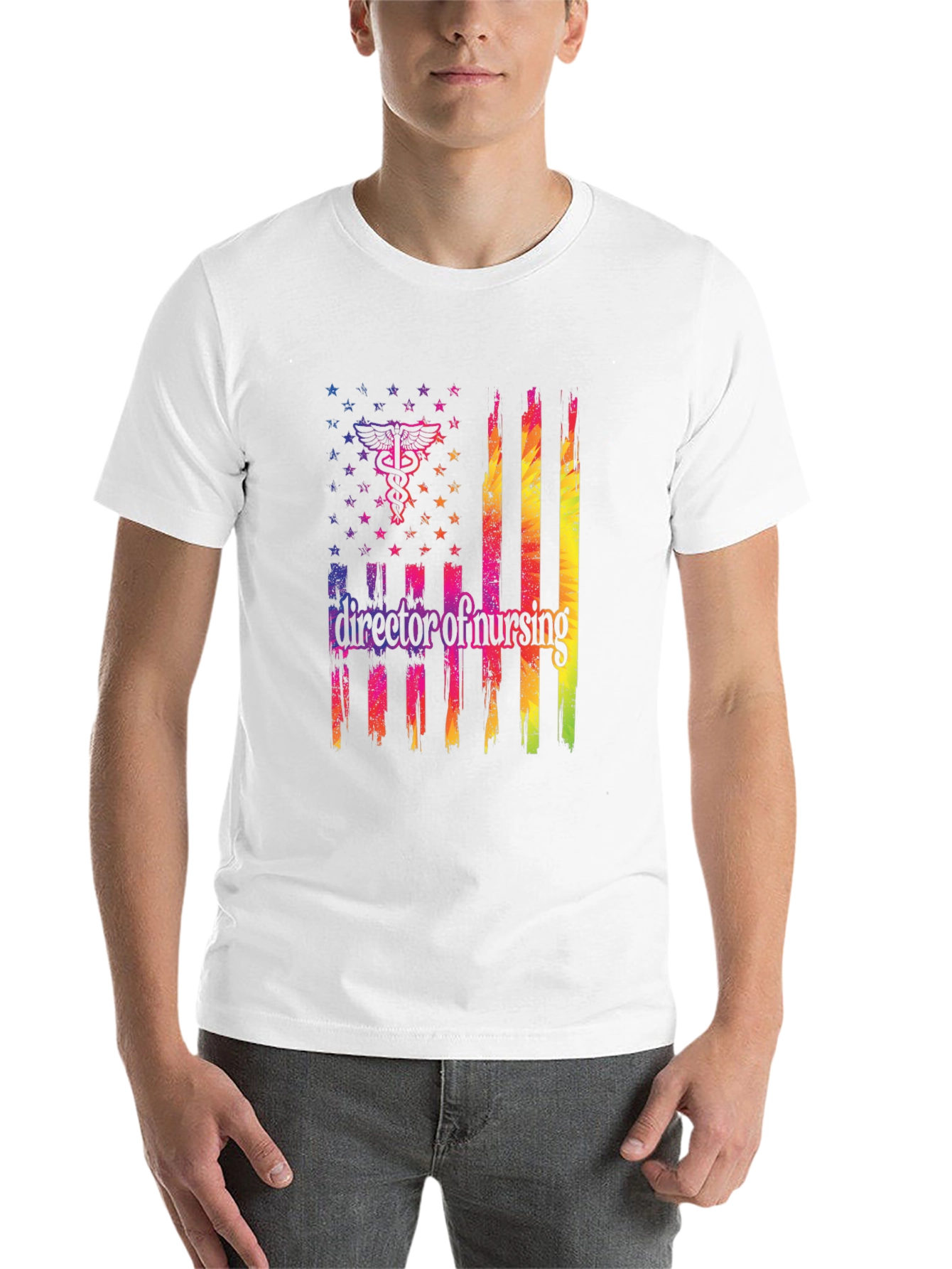 Director of Nursing American Flag Graphic Tee - 14