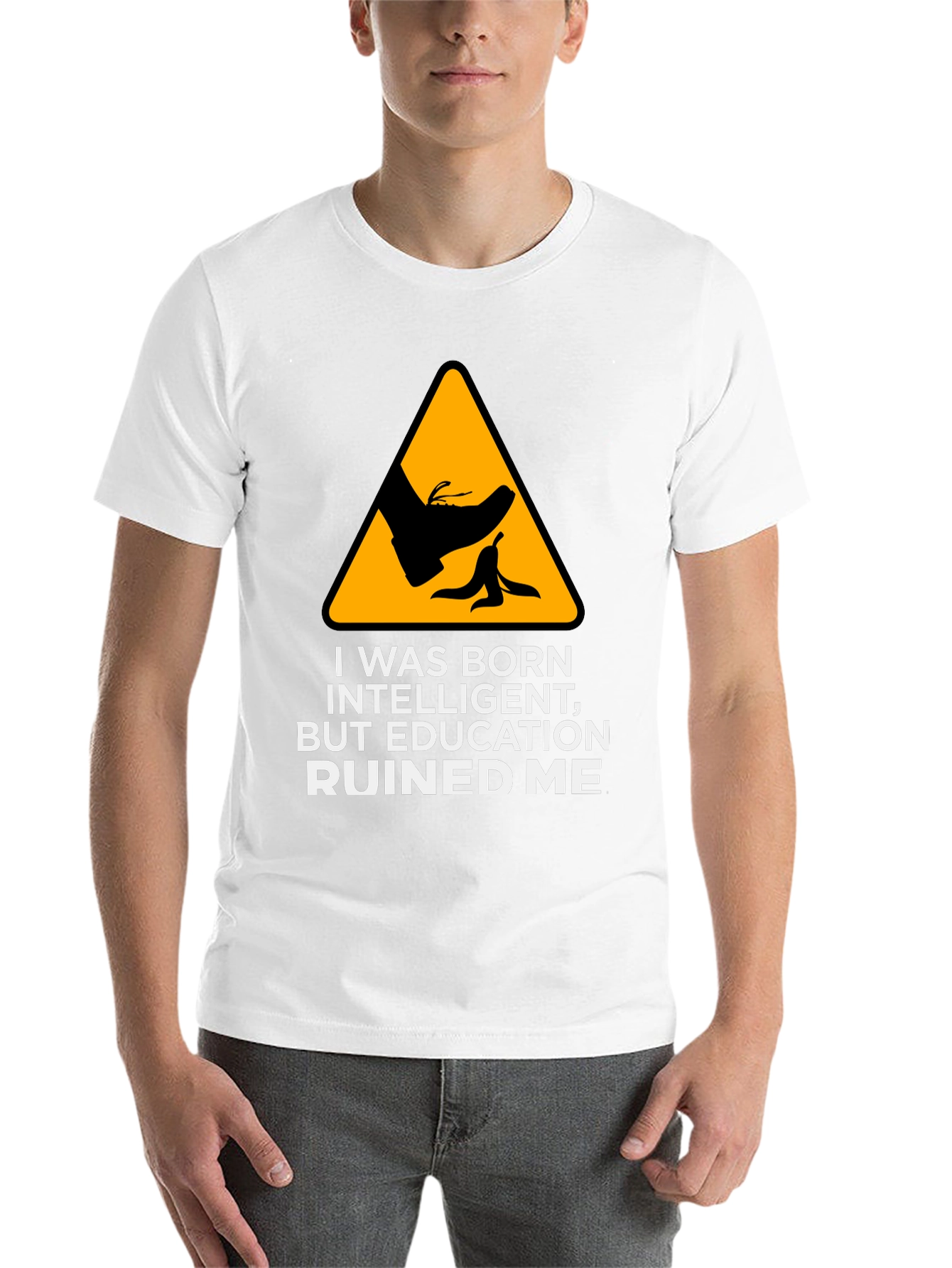 Black Funny "Education Ruined Me" Graphic Tee view 14