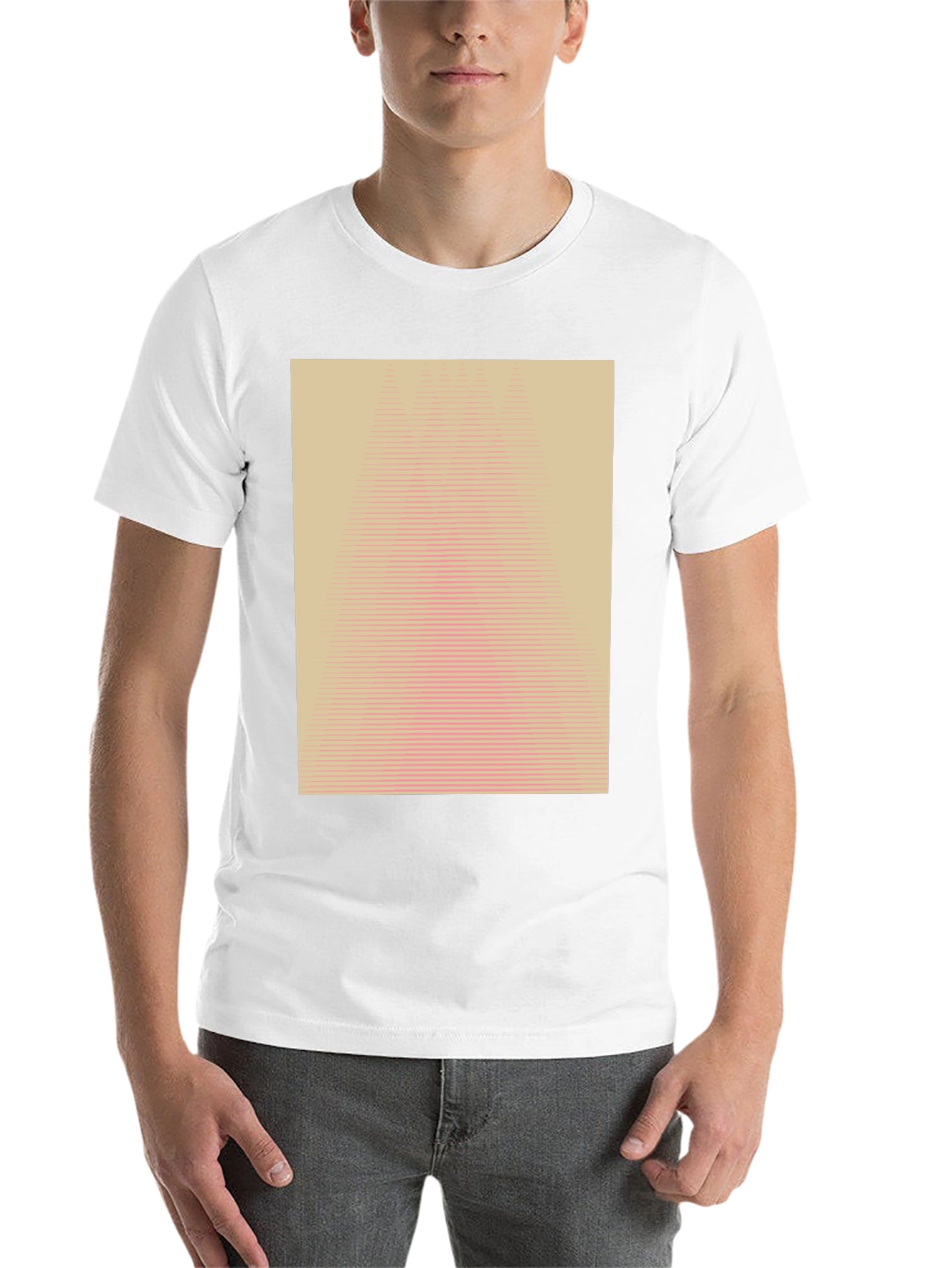 Black Geometric Illusion Tee - Modern Abstract Design view 14
