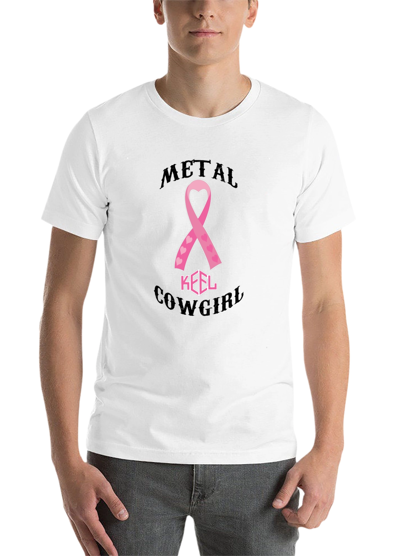 Metal Cowgirl Breast Cancer Awareness T-Shirt - 14