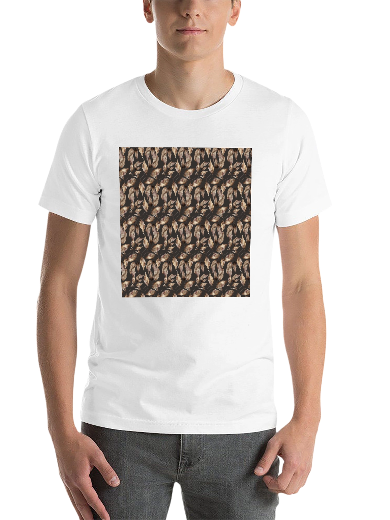 Black Autumn Leaves T-Shirt - Nature Inspired Design view 14