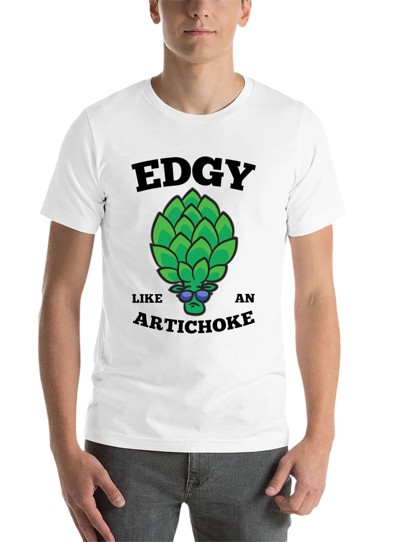 Black Edgy Artichoke Graphic Tee - Cool & Quirky view 14