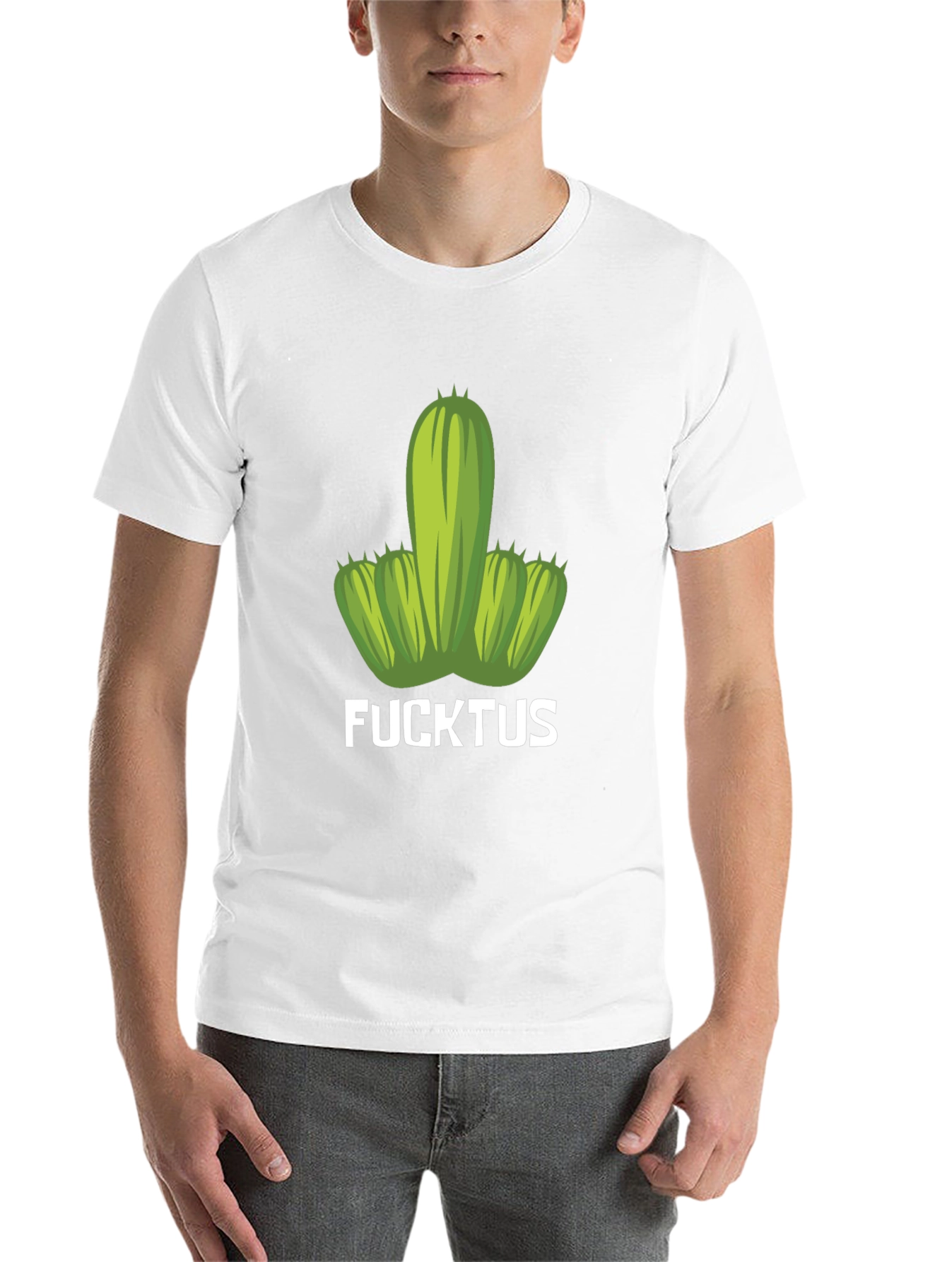 Black Funny Cactus T-Shirt - Adult Humor Novelty Tee view 14