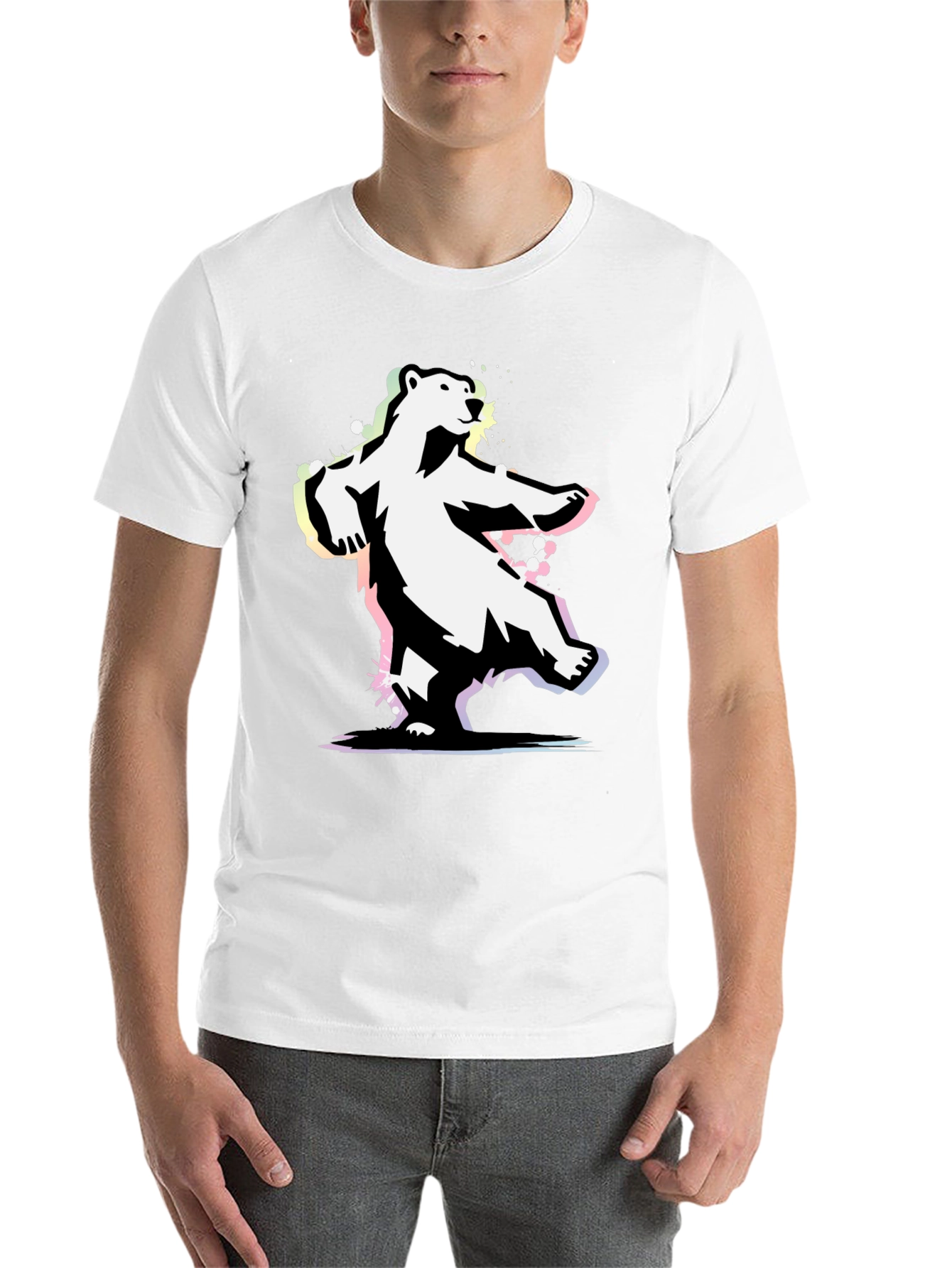 Black Cool Bear Graphic Tee - Black T-Shirt view 14