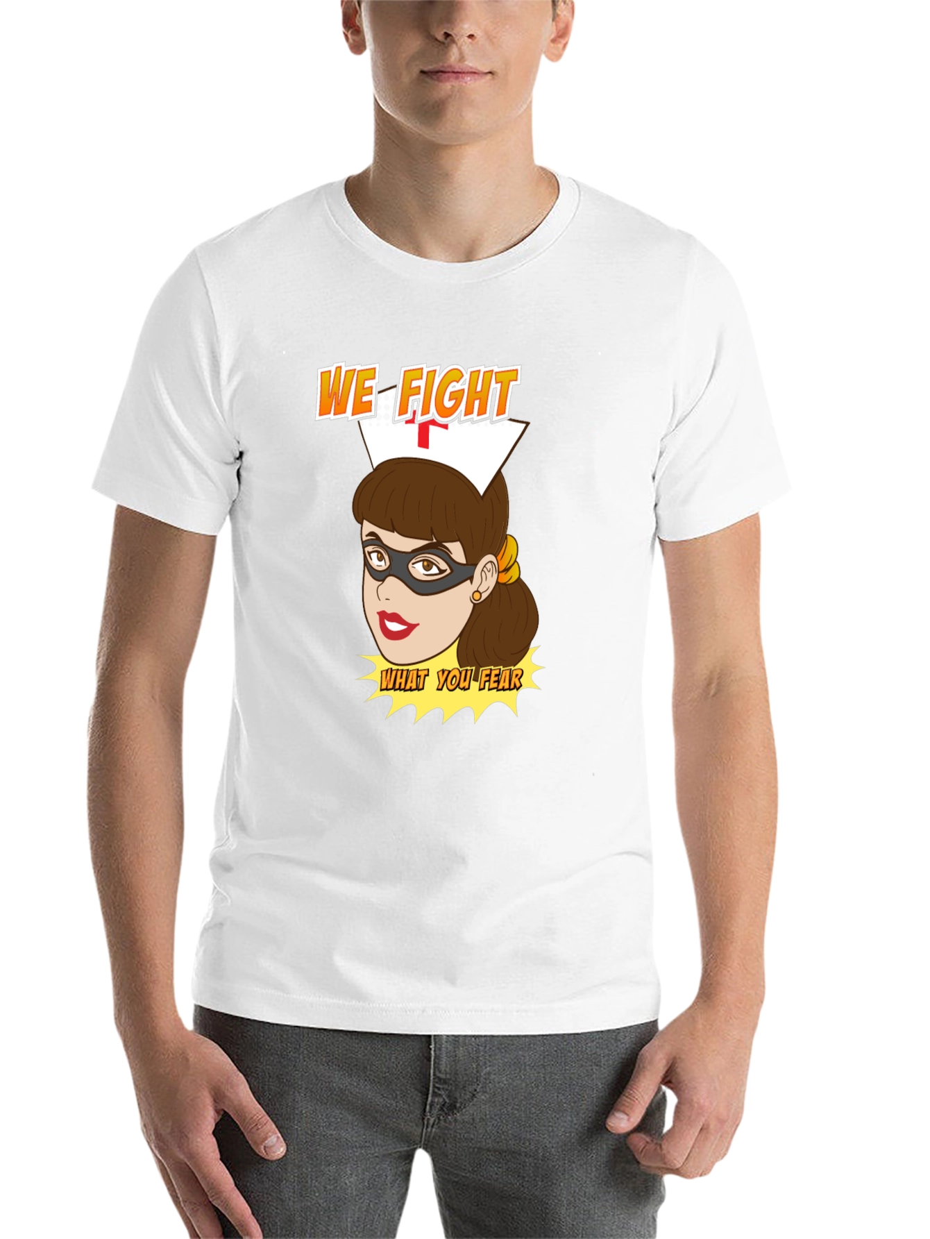 Black Nurse Superhero T-Shirt - We Fight What You Fear view 14