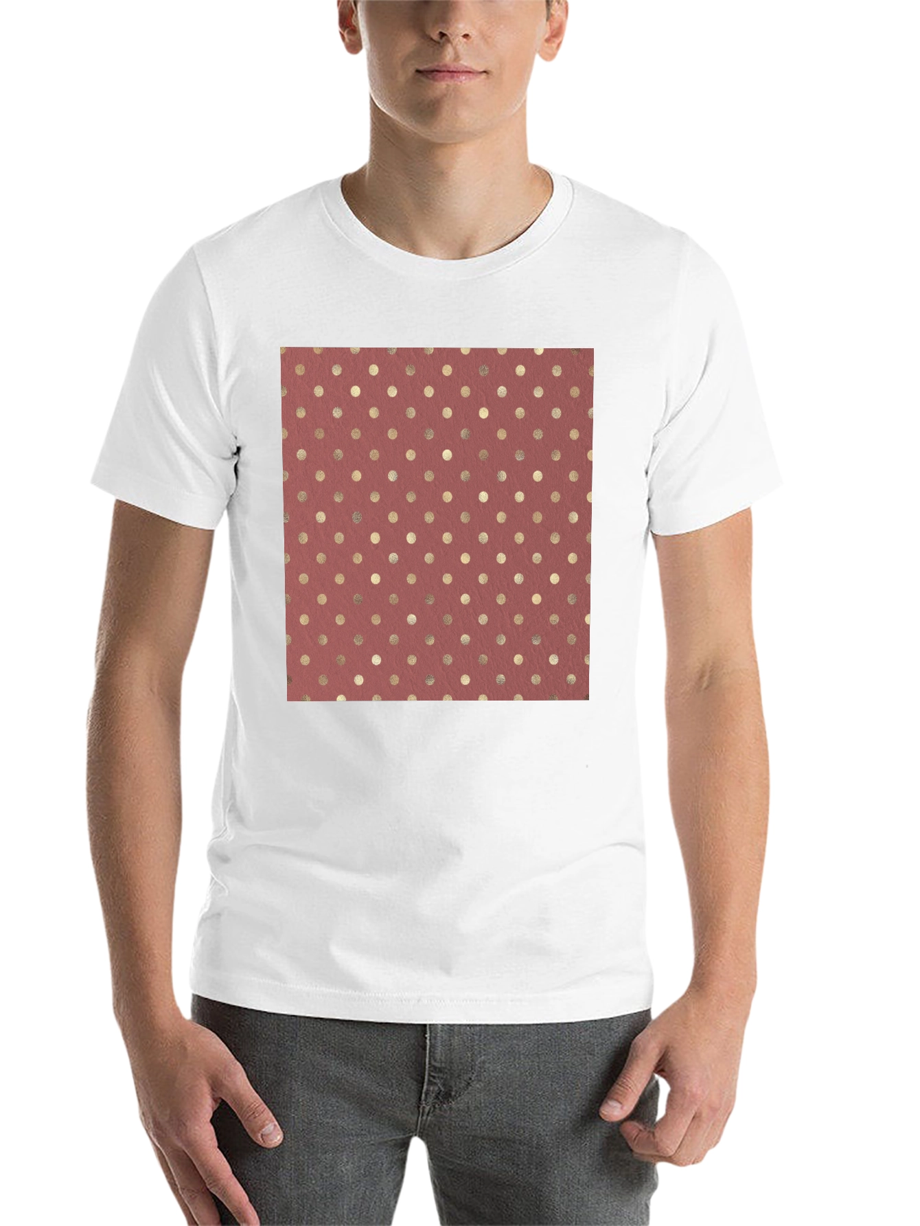 Black Polka Dot Print Tee - Stylish Casual Wear view 14