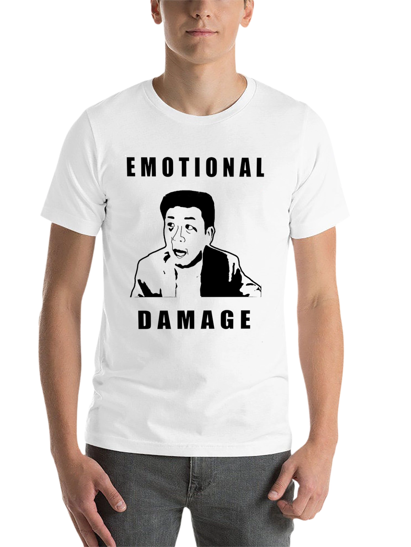 Black Emotional Damage Meme Graphic Tee view 14