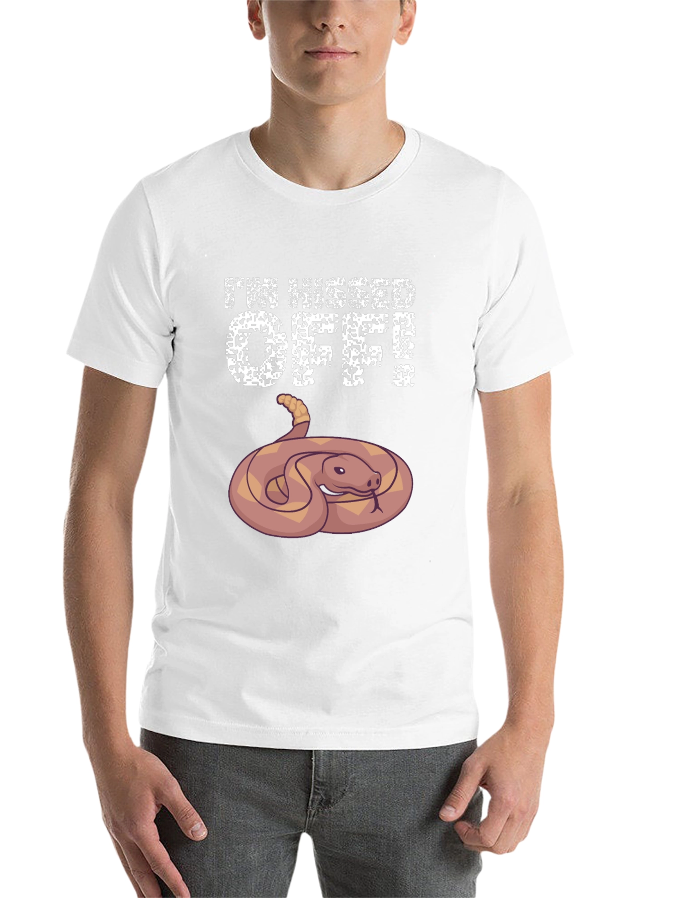 Black Hissed Off Snake Graphic Tee view 14