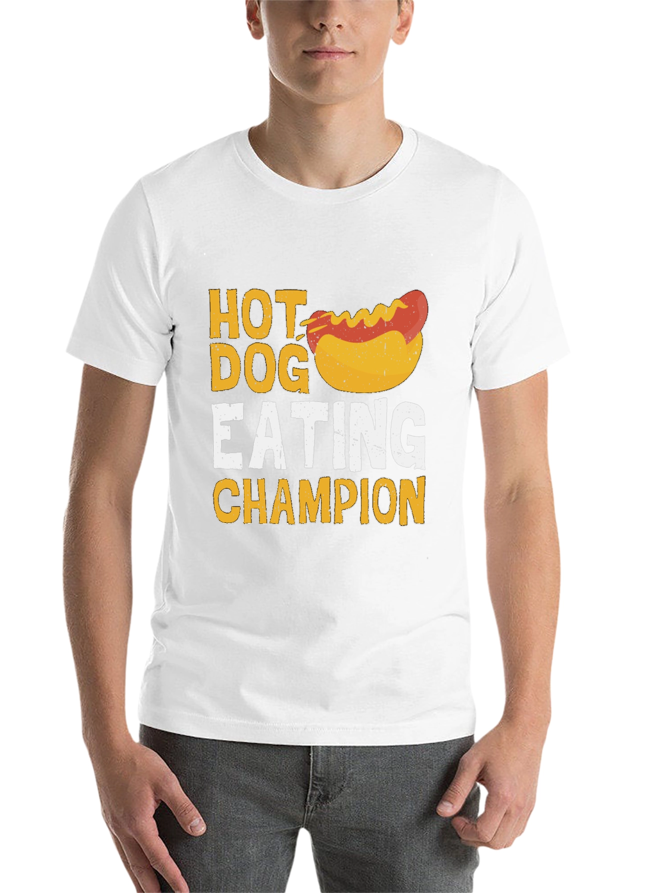 Black Hot Dog Eating Champion Graphic T-Shirt view 14