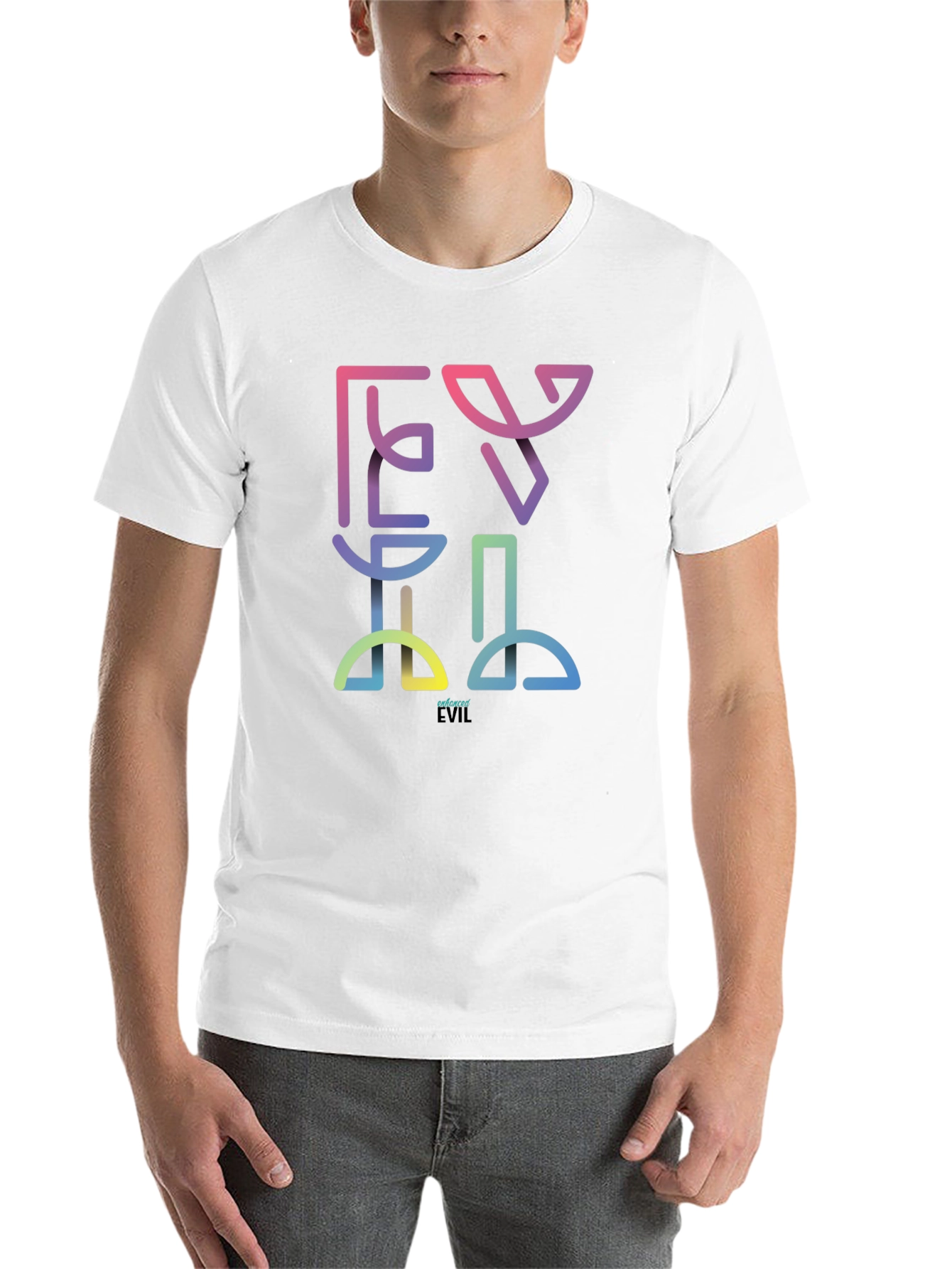 Black Enhanced Evil Rainbow T-Shirt view 14