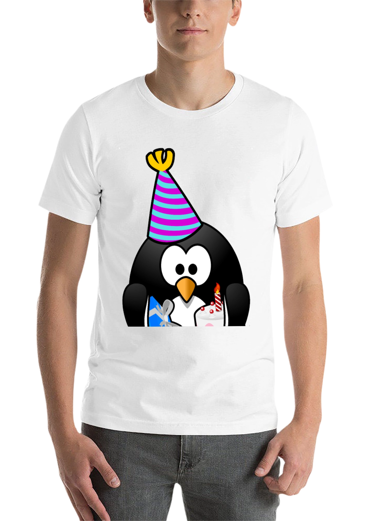 Black Birthday Penguin T-Shirt view 14