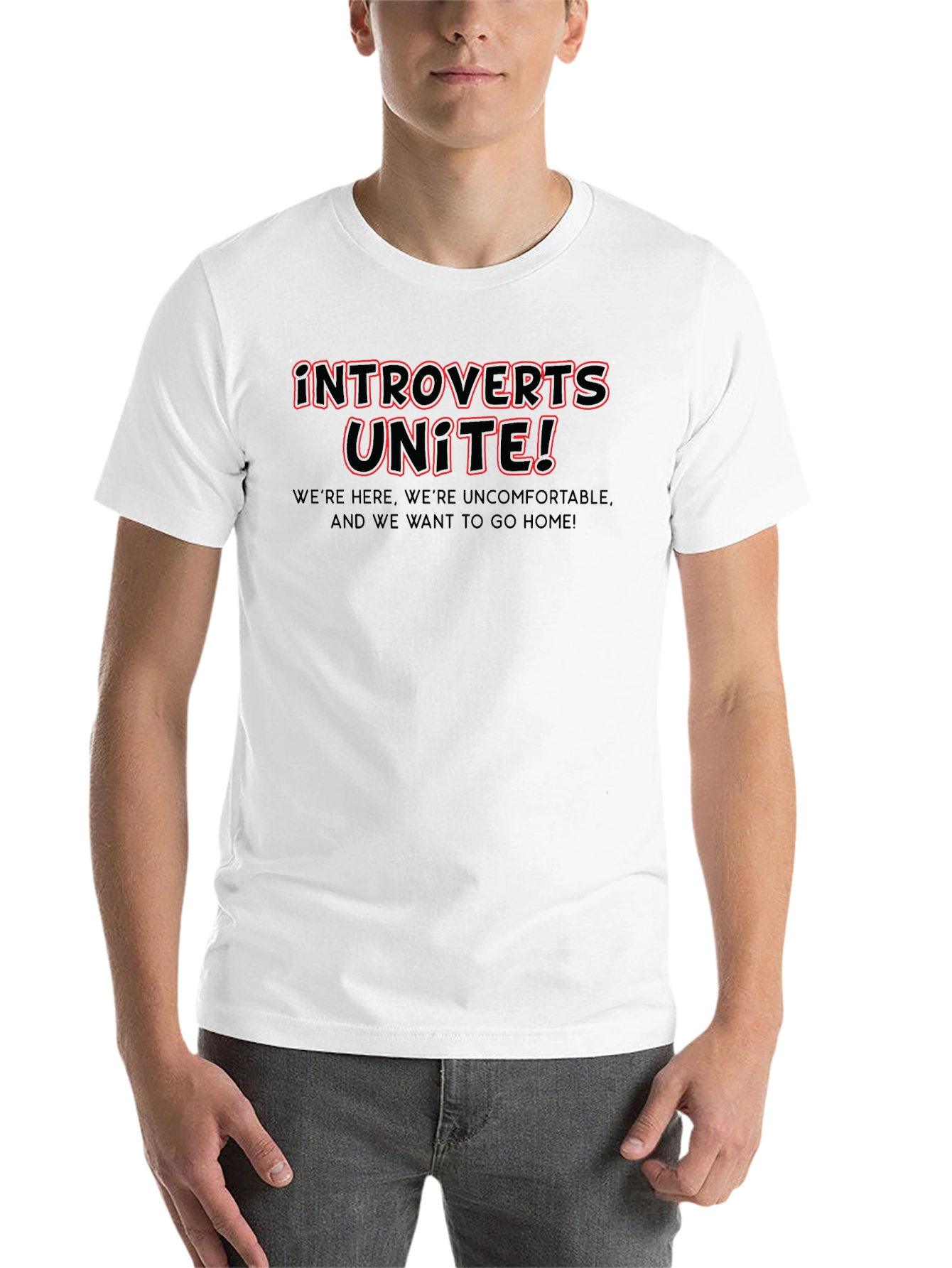 Black Introverts Unite! Graphic Tee view 14