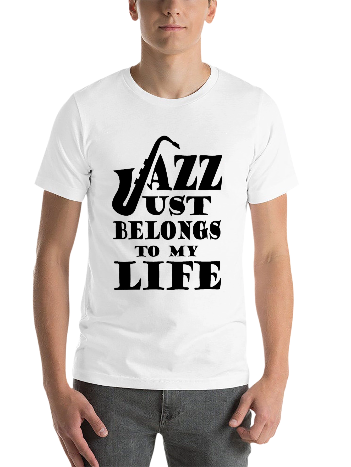 Black Jazz Music T-Shirt - Saxophone Design view 14