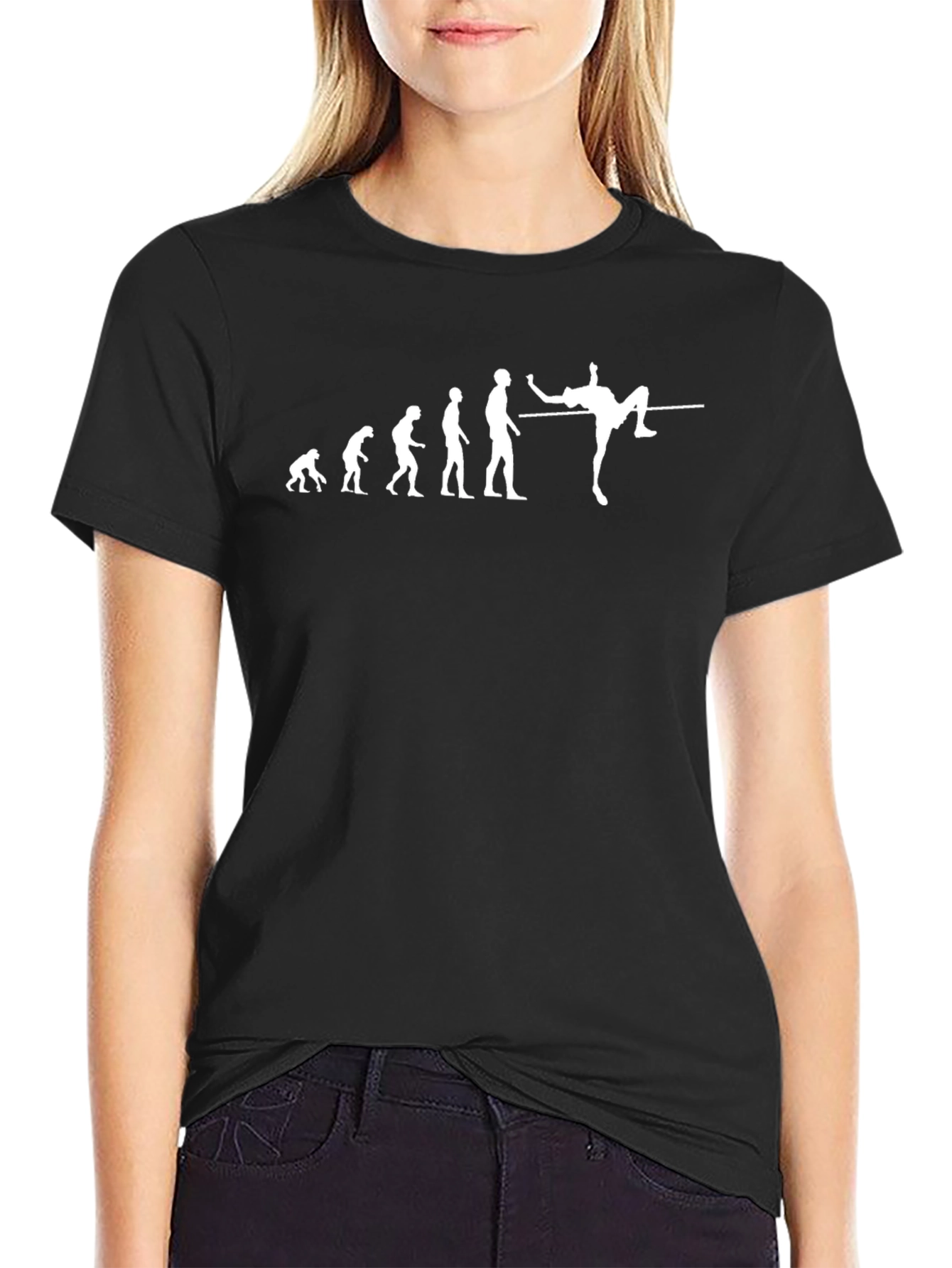 Black Evolution of High Jump Black T-Shirt view 2