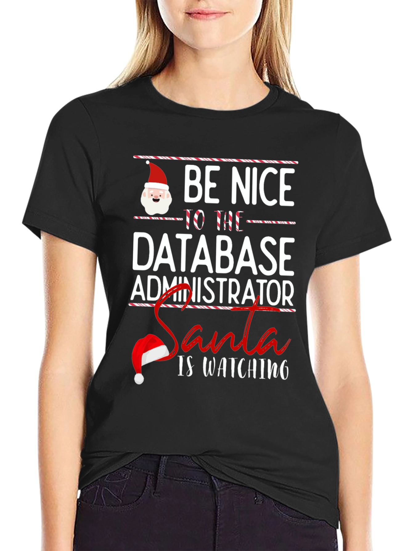 Black Be Nice to the Database Administrator T-Shirt view 2