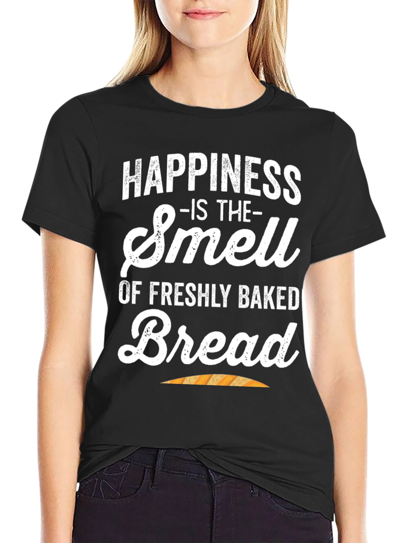 Black Happiness is Freshly Baked Bread T-Shirt view 2