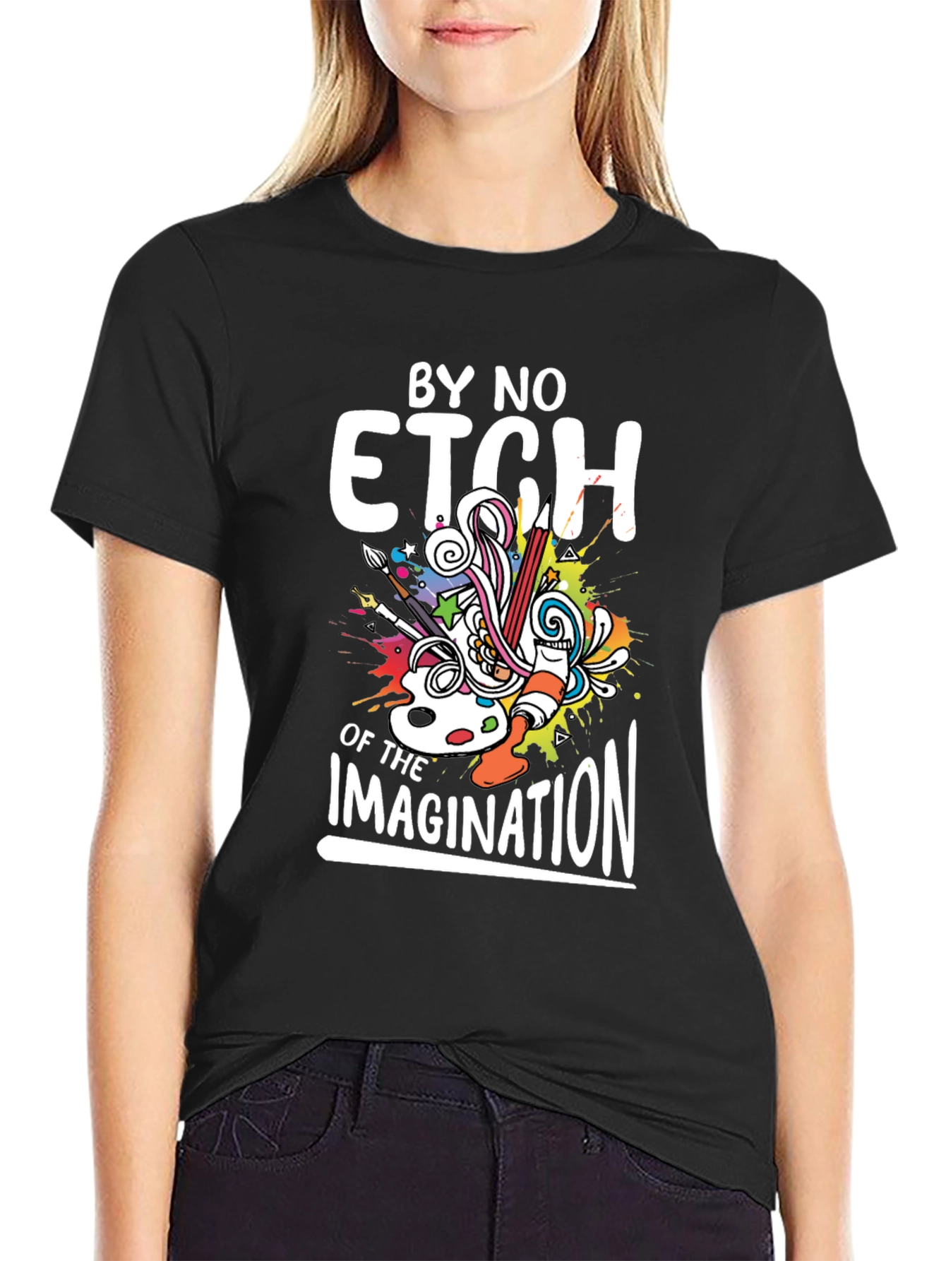 Black By No Etch Imagination Graphic Tee view 2