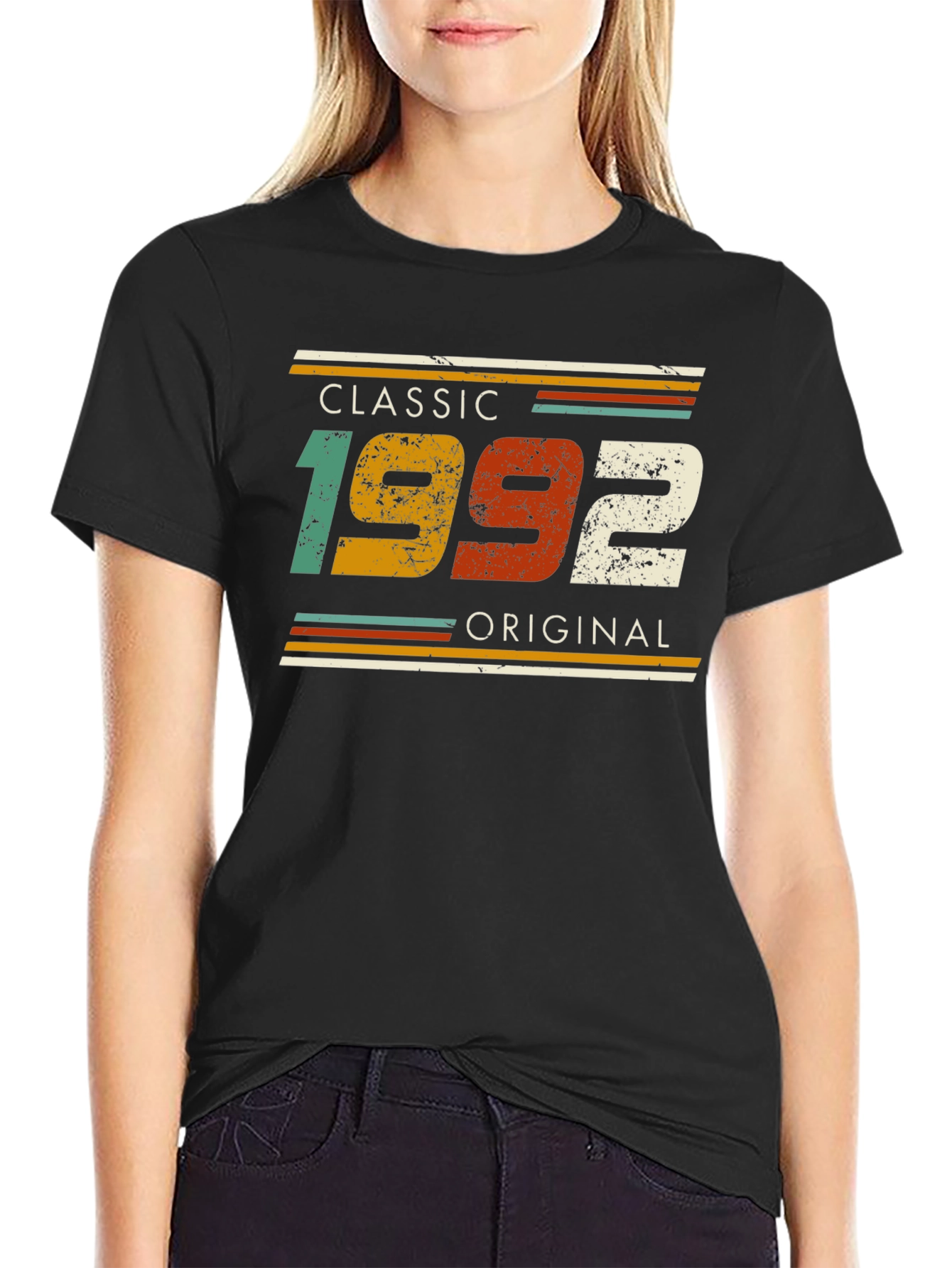 Black Classic 1992 Original Graphic T-Shirt view 2
