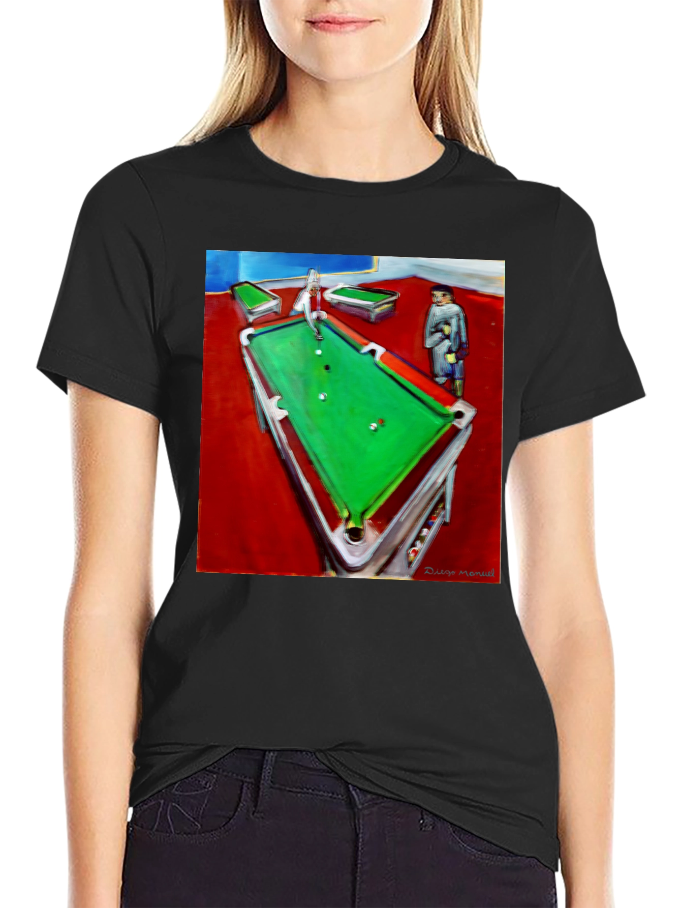 Abstract Pool Hall Graphic Tee - 2