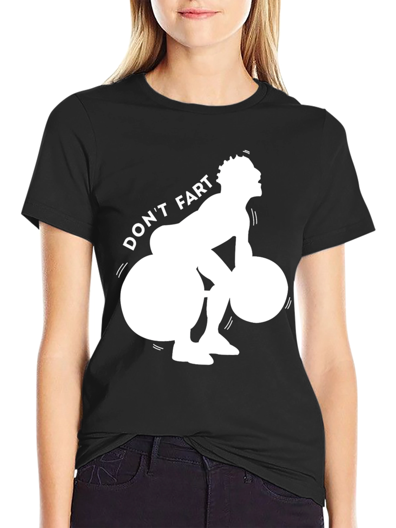 Black Don't Fart Weightlifting Graphic Tee view 2